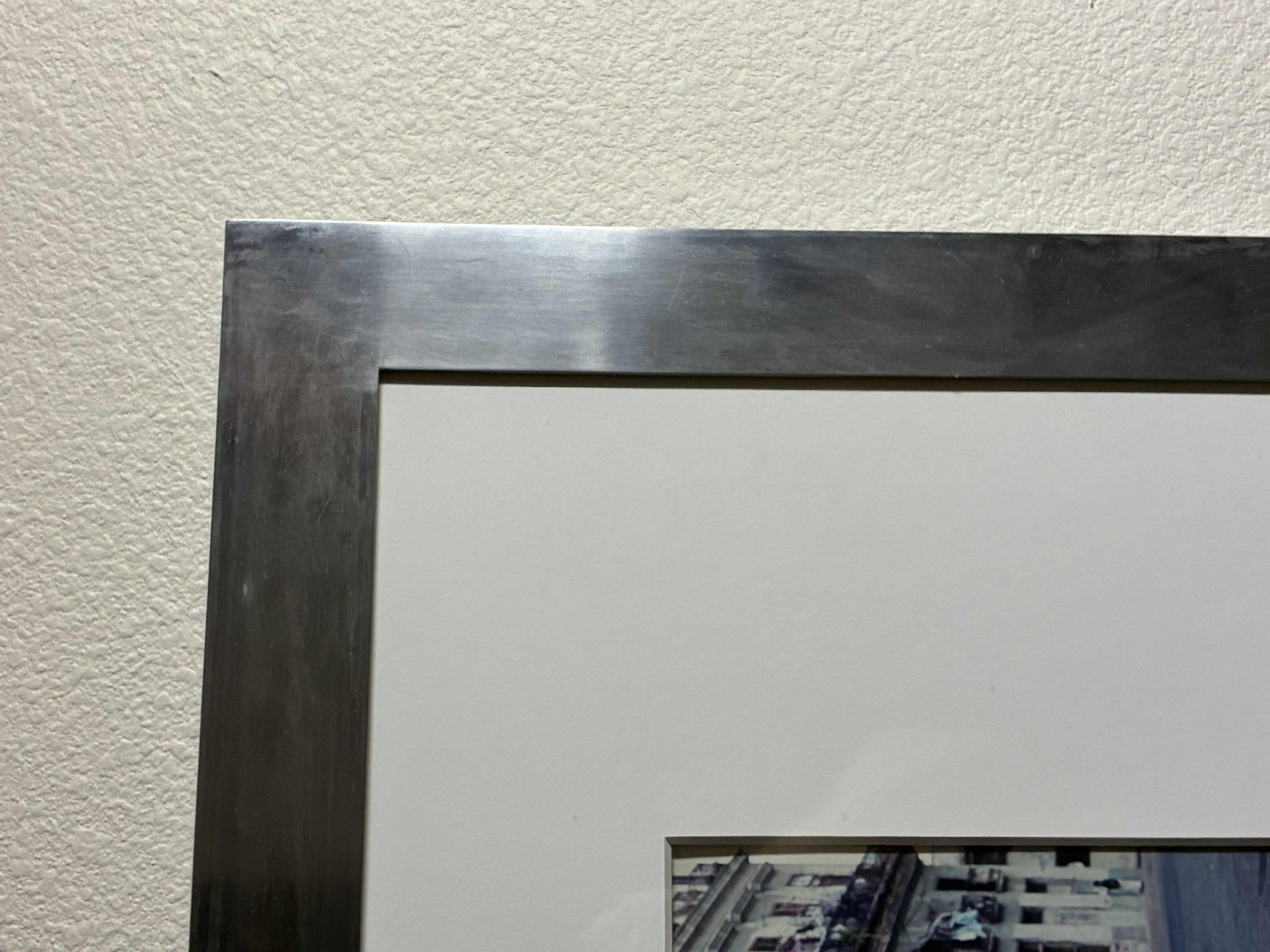 Photo 1 of GREEN CLASSIC CAR INNER CITY FRAMED PHOTOGRAPH ARTWORK 31“ X 23“