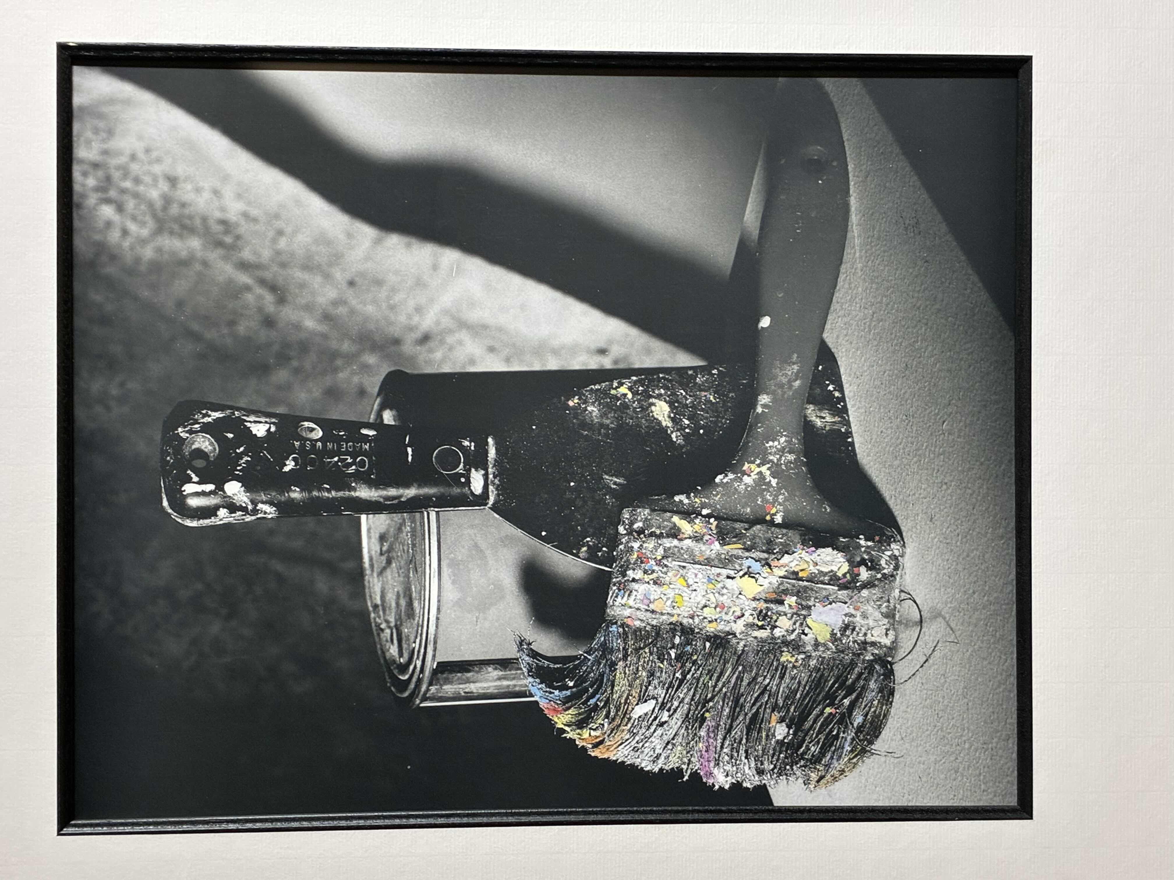 Photo 1 of BLACK & WHITE ACCENTED COLOR PAINTER SUPPLIES, FRAMED PHOTOGRAPH ARTWORK 20” X 25”