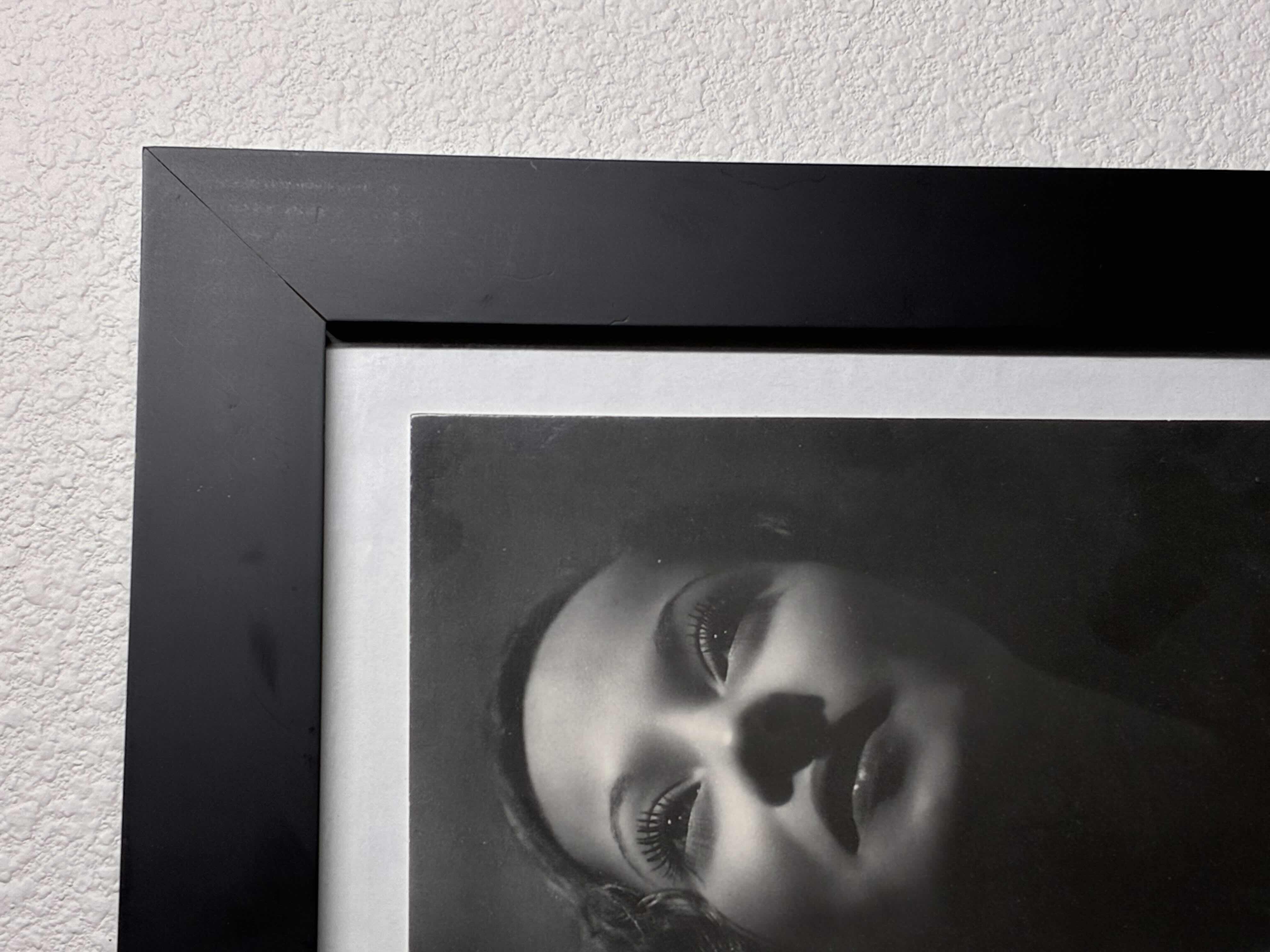 Photo 1 of LATIN FEMALE MODEL BLACK & WHITE LITHOGRAPH FRAMED PHOTOGRAPH 13.5” X 16.5”