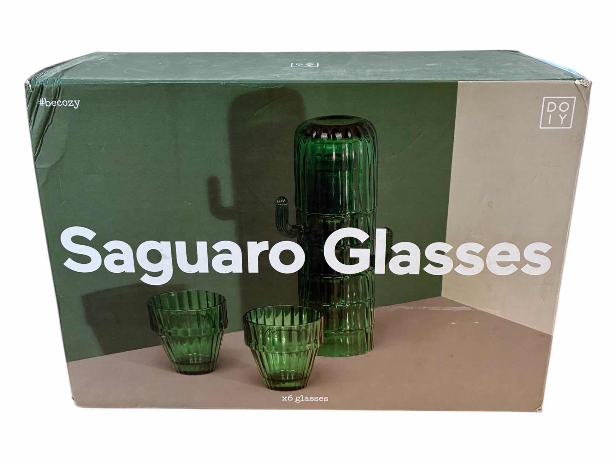 Photo 1 of NIB DOIY 6PC SAGUARO GREEN CACTUS GLASSES $100