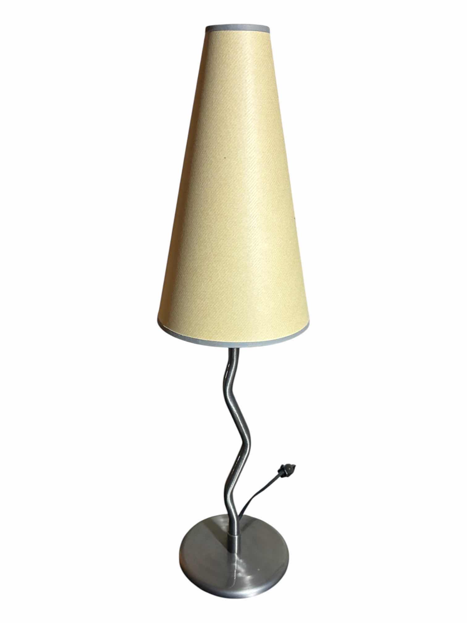 Photo 1 of IKEA STAINLESS STEEL SQUIGGLY DESK LAMP H26”