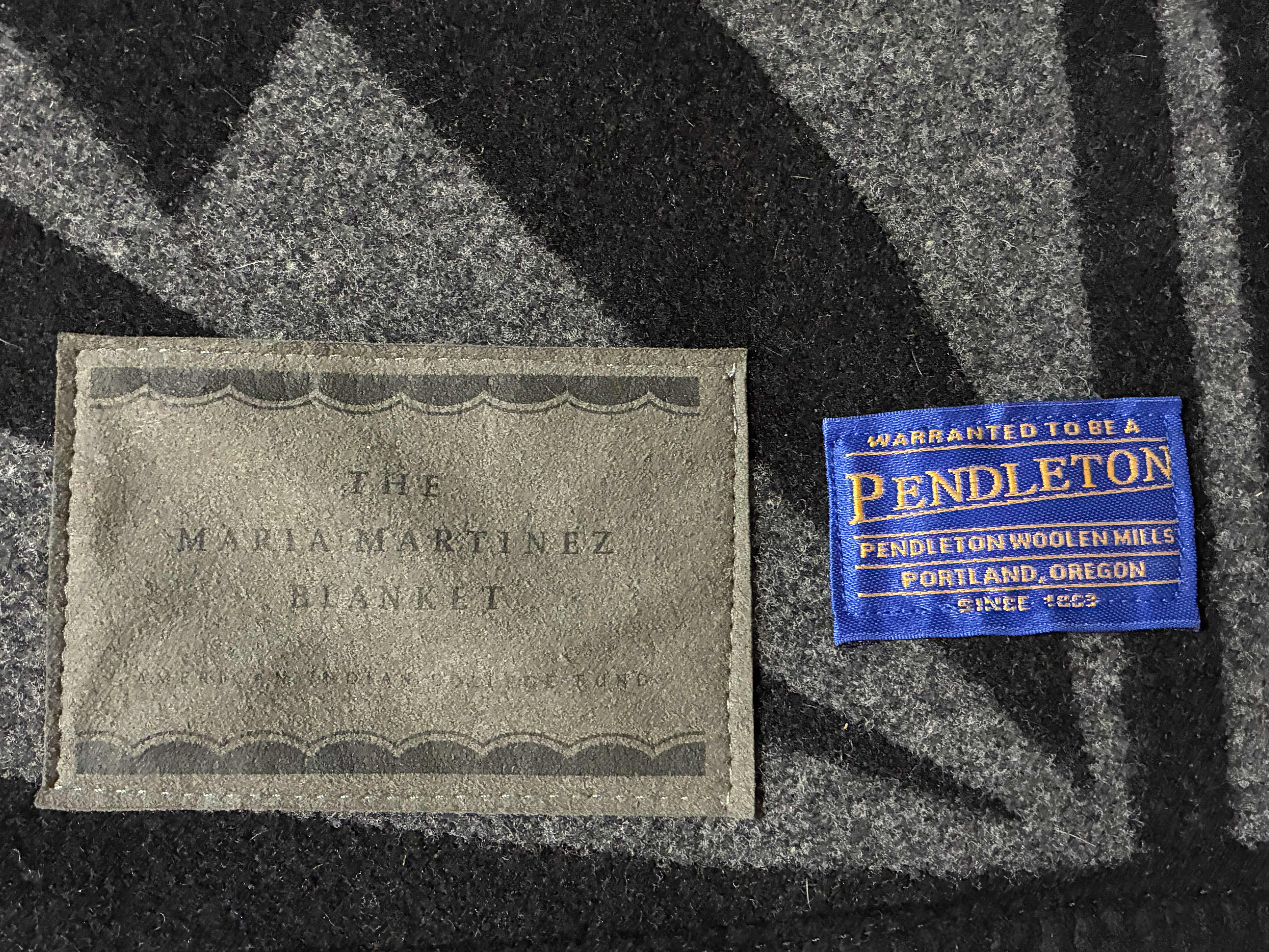 Photo 1 of PENDLETON MARIA MARTINEZ
BLACK & GRAY TRIBAL THROW BLANKET 63“ X 78“