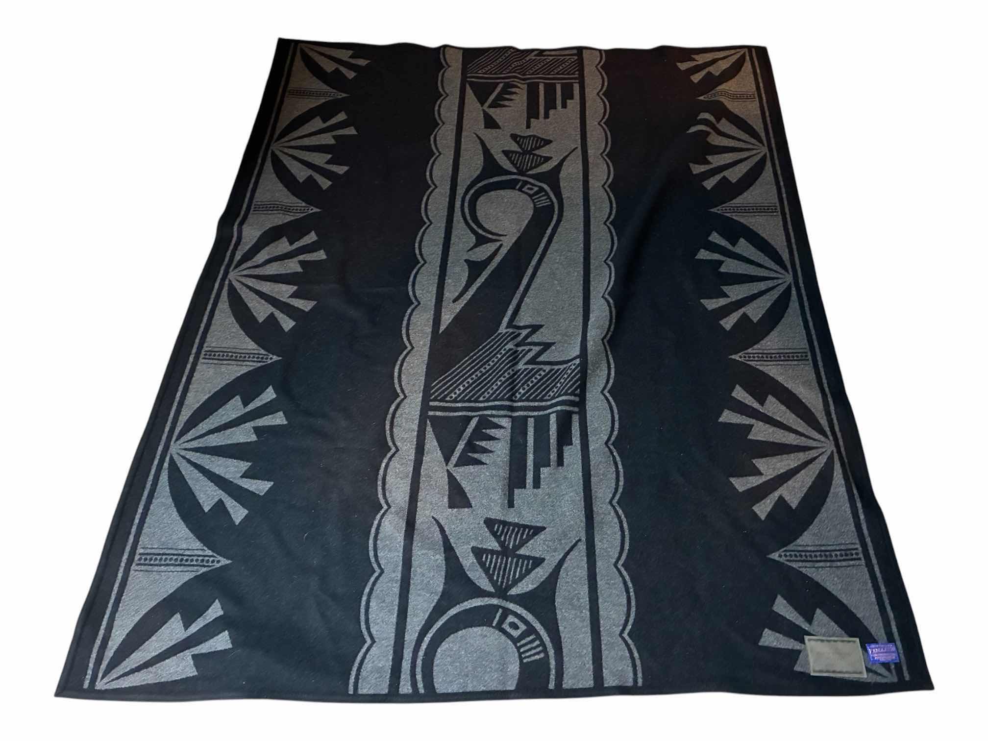 Photo 1 of PENDLETON MARIA MARTINEZ
BLACK & GRAY TRIBAL THROW BLANKET 63“ X 78“