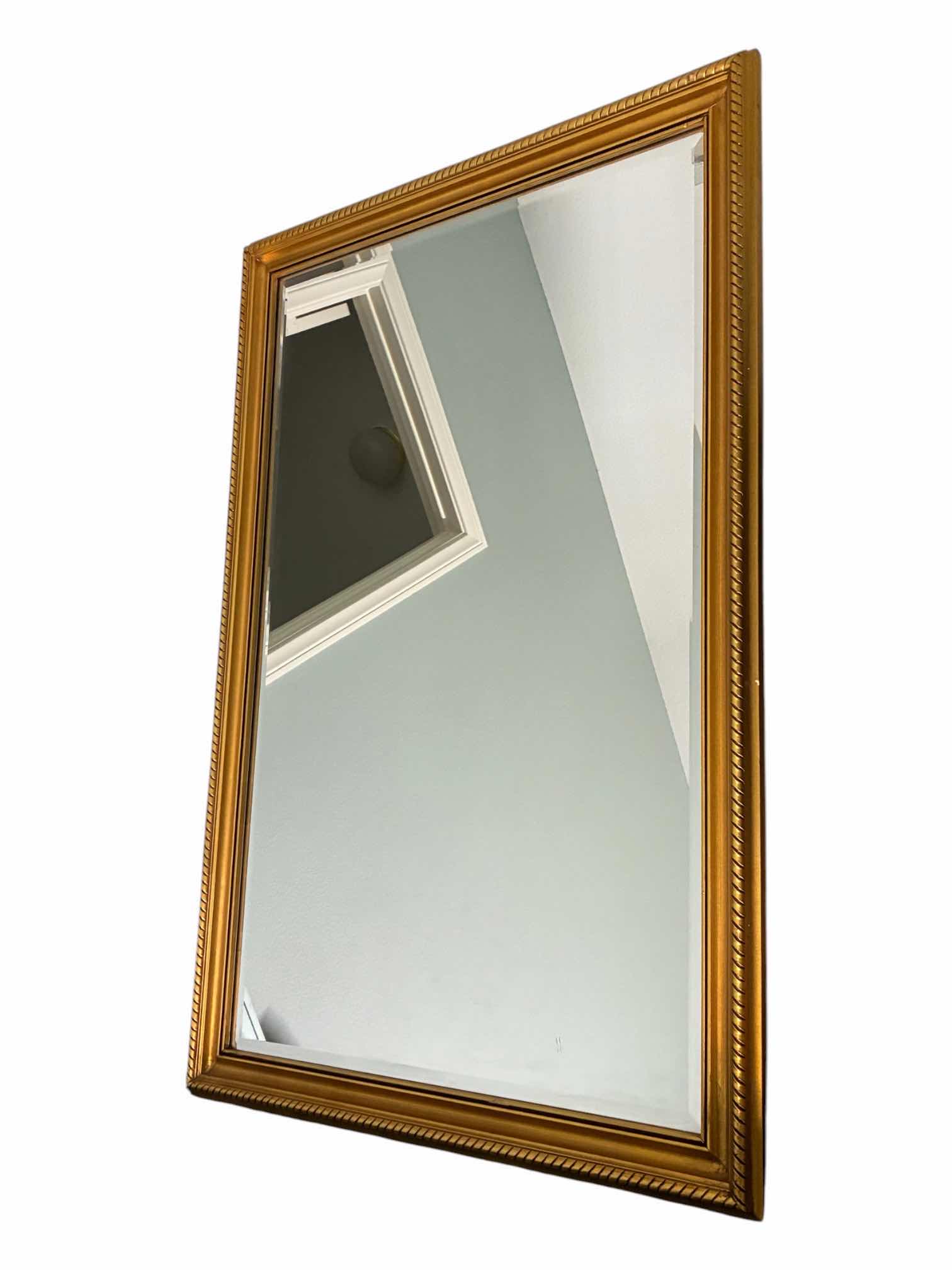 Photo 1 of ANTIQUE GOLD WOOD FRAMED MIRROR 32“ X 46“
