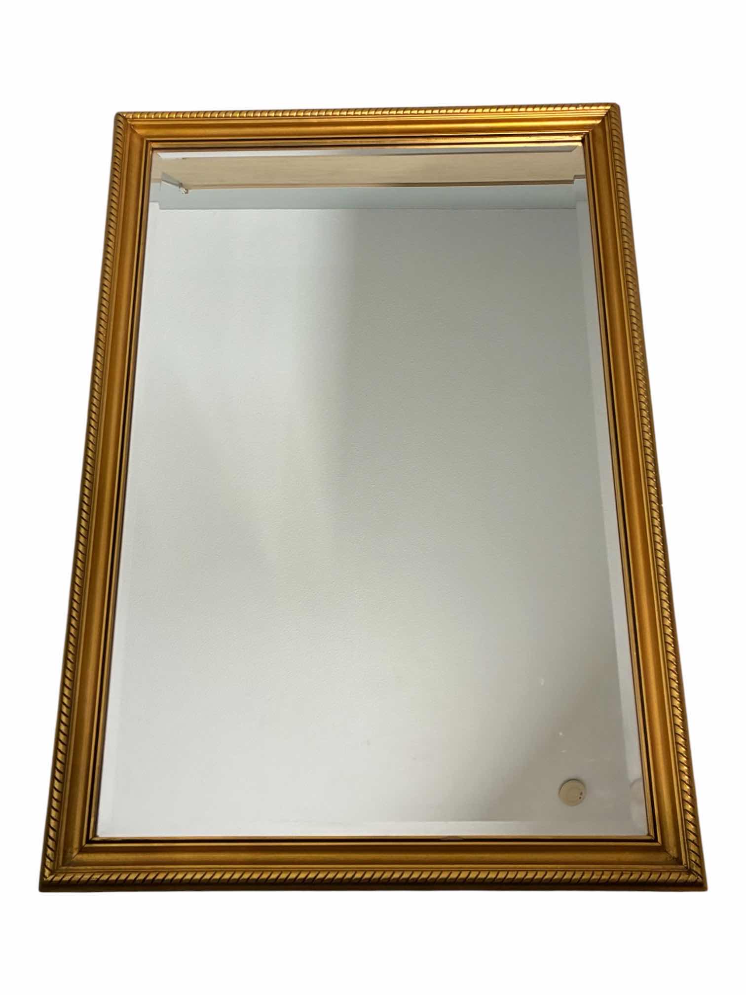 Photo 1 of ANTIQUE GOLD WOOD FRAMED MIRROR 32“ X 46“