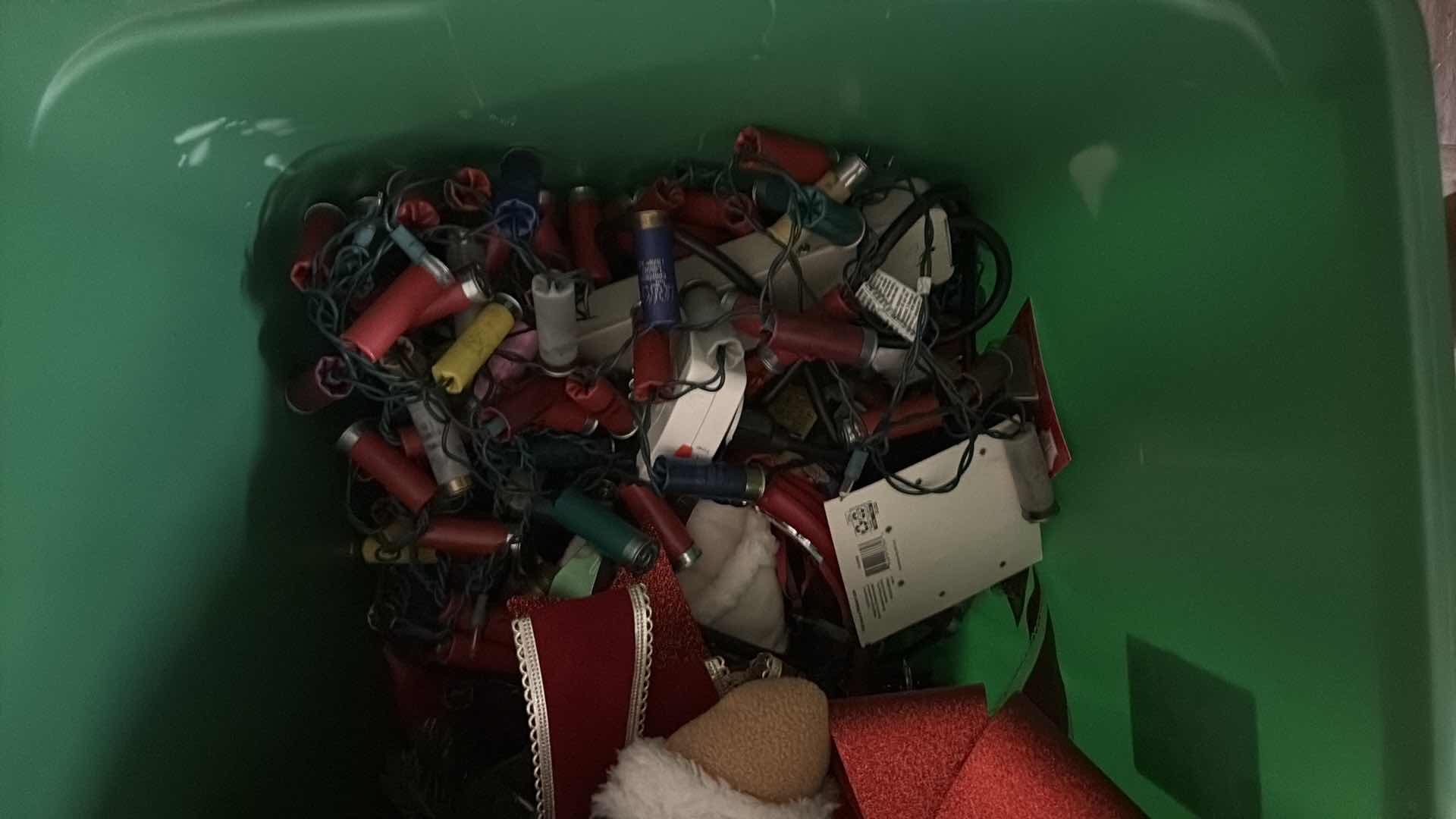 Photo 1 of EXTRA LARGE CONTAINER OF CHRISTMAS DECOR