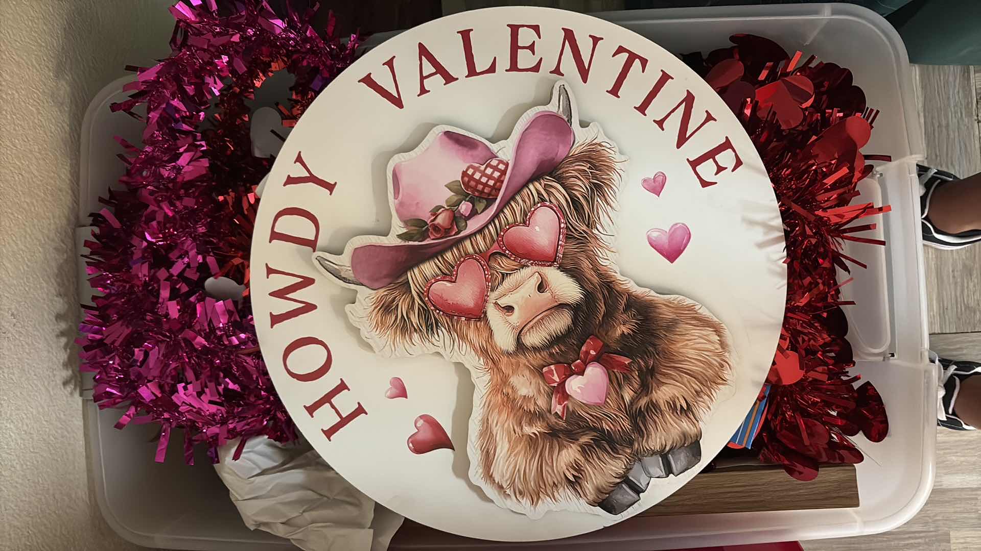 Photo 1 of CONTAINER OF VALENTINES DECORATIONS