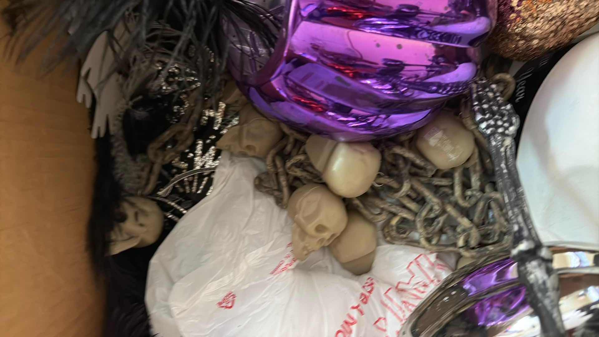 Photo 1 of BOX OF HALLOWEEN DECOR