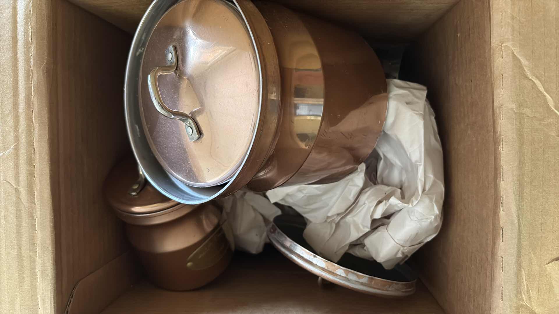 Photo 1 of BOX OF KITCHENWARE-PINK ROSE GOLD STORAGE CONTAINERS AND UTENSILS