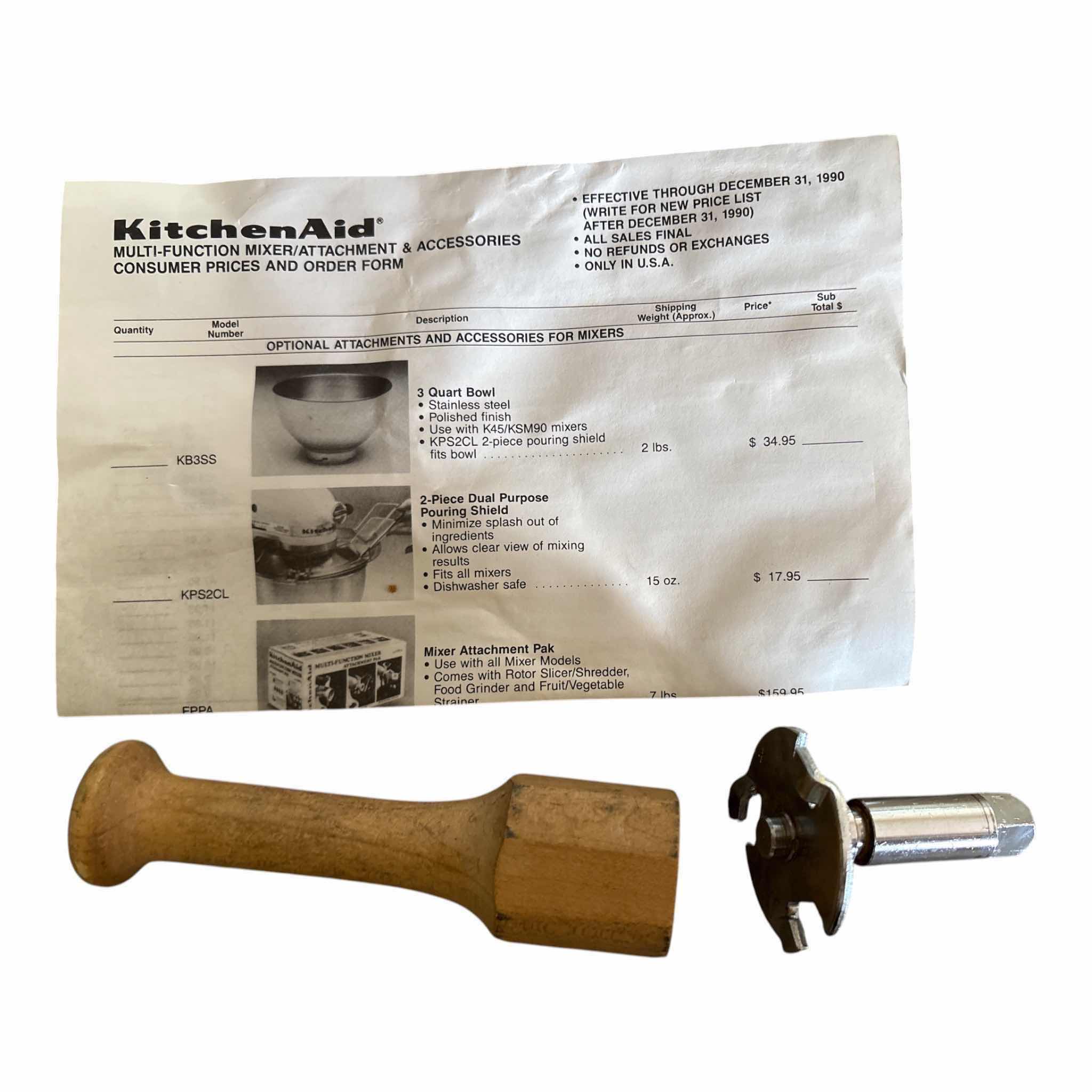 Photo 1 of KITCHENAID SLICER & SHREDDER MIXER ATTACHMENT