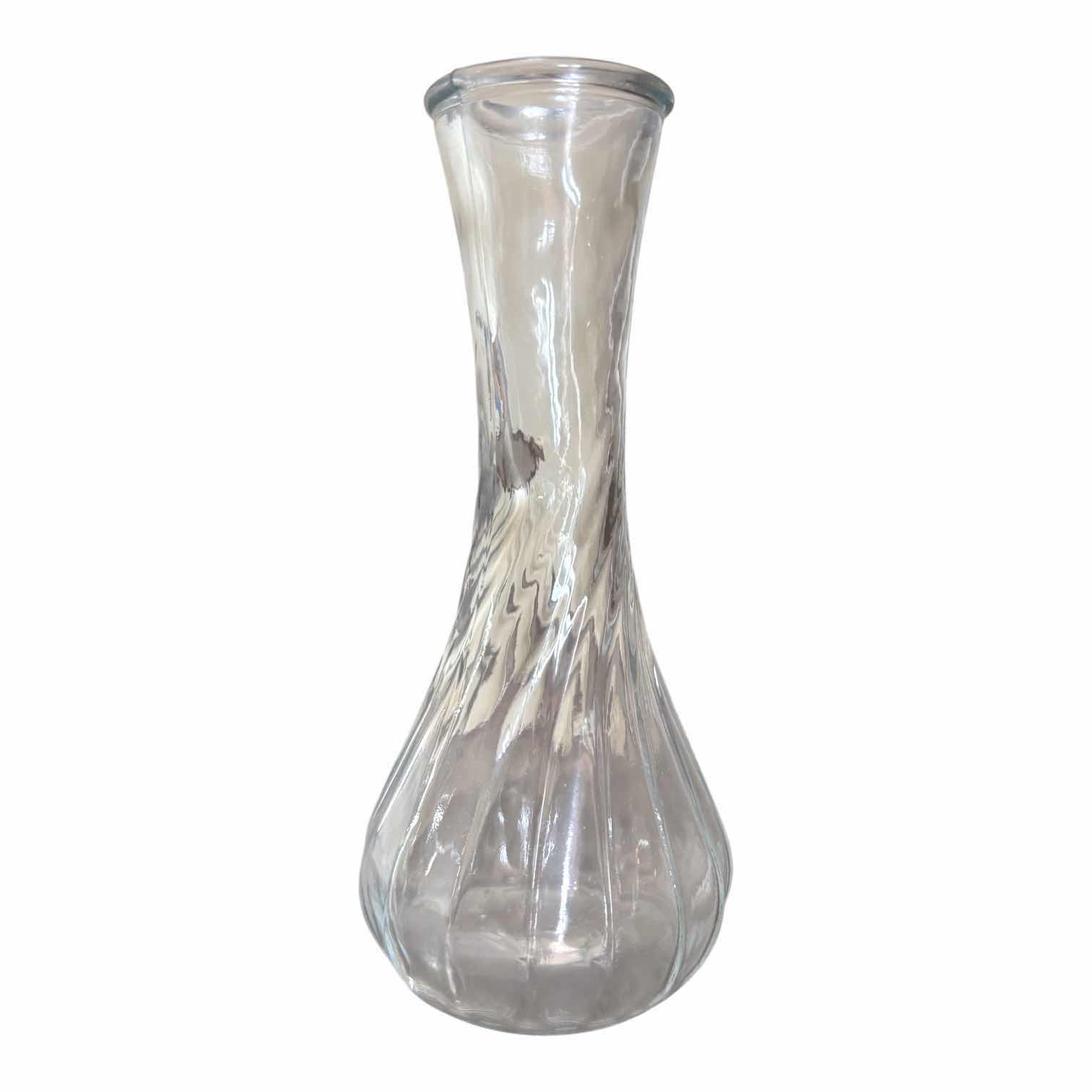 Photo 1 of VINTAGE HOOSIER GLASS SWIRL BUD VASES H6” (24)