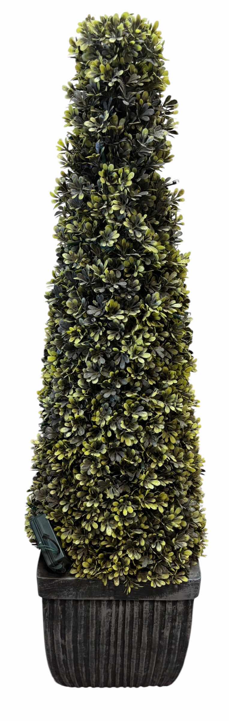 Photo 1 of ARTIFICIAL LIGHTED BOXWOOD TOPIARY TREE WITH CONE SHAPED DESIGN