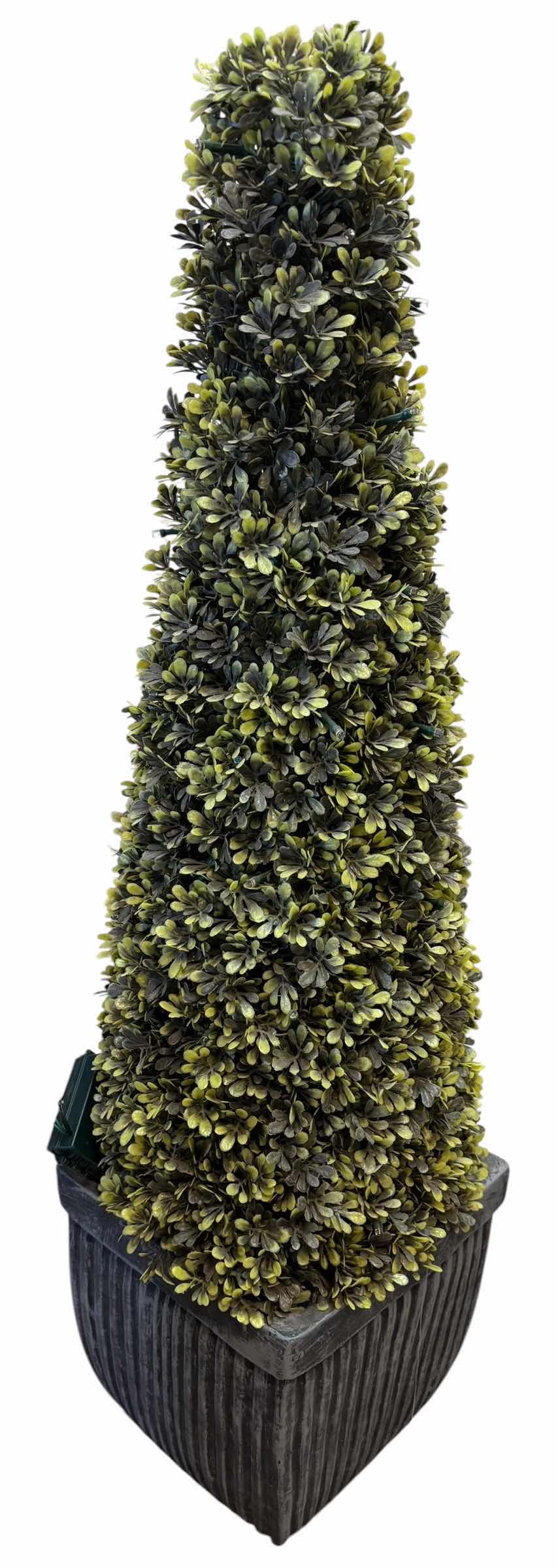 Photo 1 of ARTIFICIAL LIGHTED BOXWOOD TOPIARY TREE WITH CONE SHAPED DESIGN