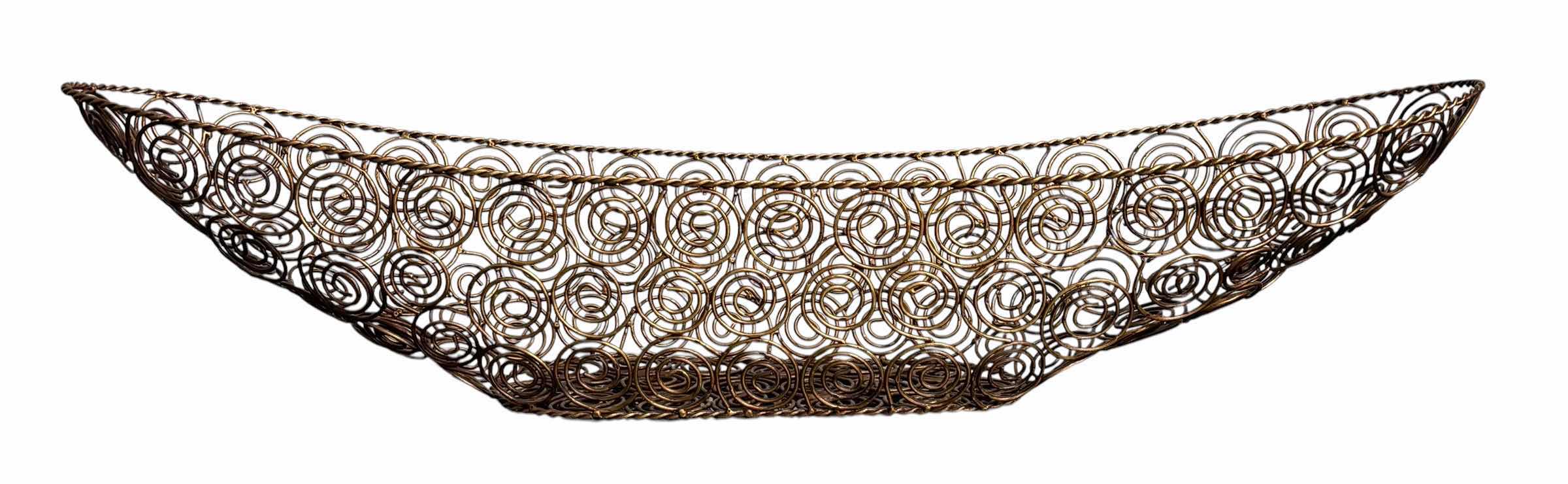Photo 1 of ALUMINUM DECORATIVE BOWL WITH ABSTRACT CIRCLE DESIGNS 35”L