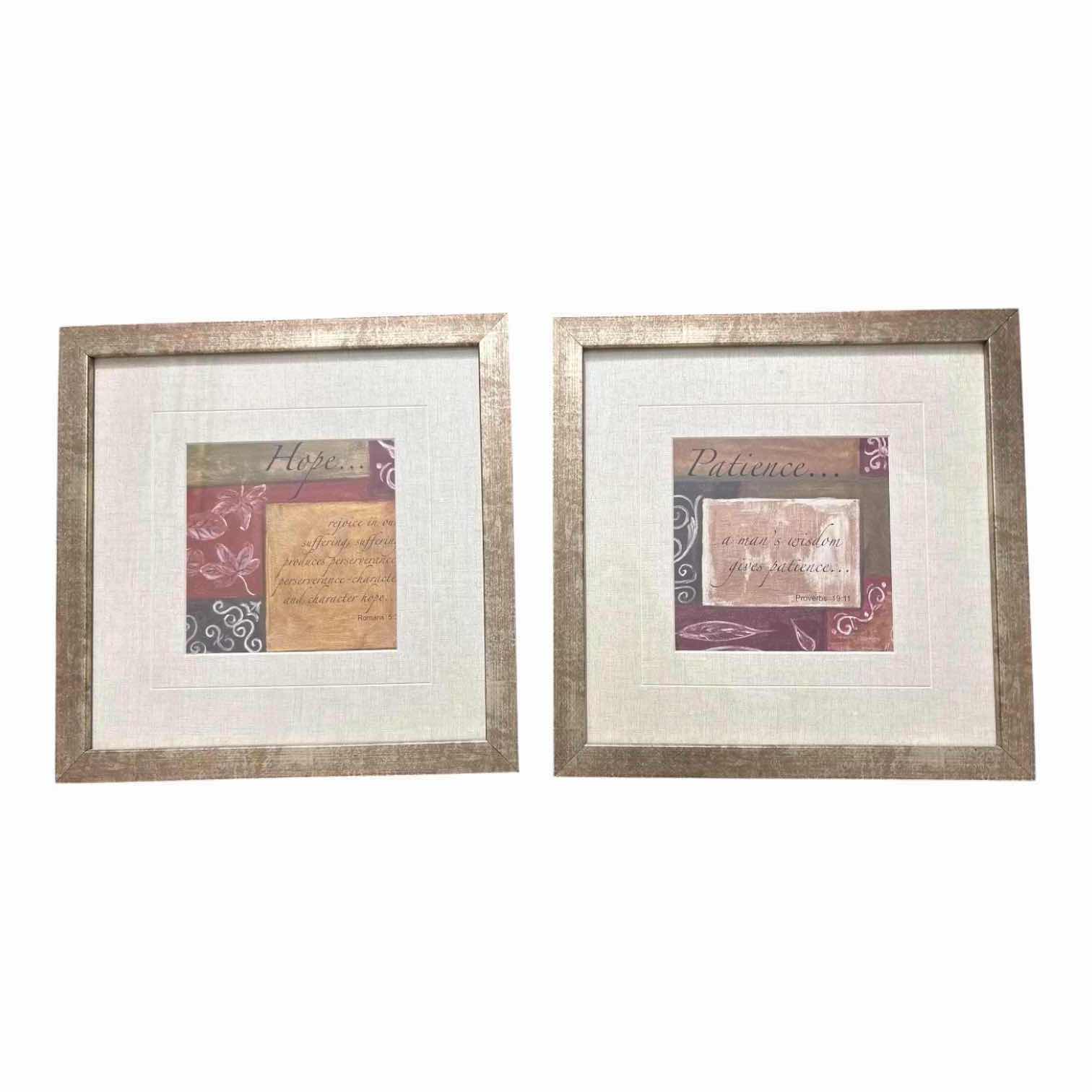 Photo 1 of (4)PCS HOME INSPIRATION WALL ART 13.5”X13.5”