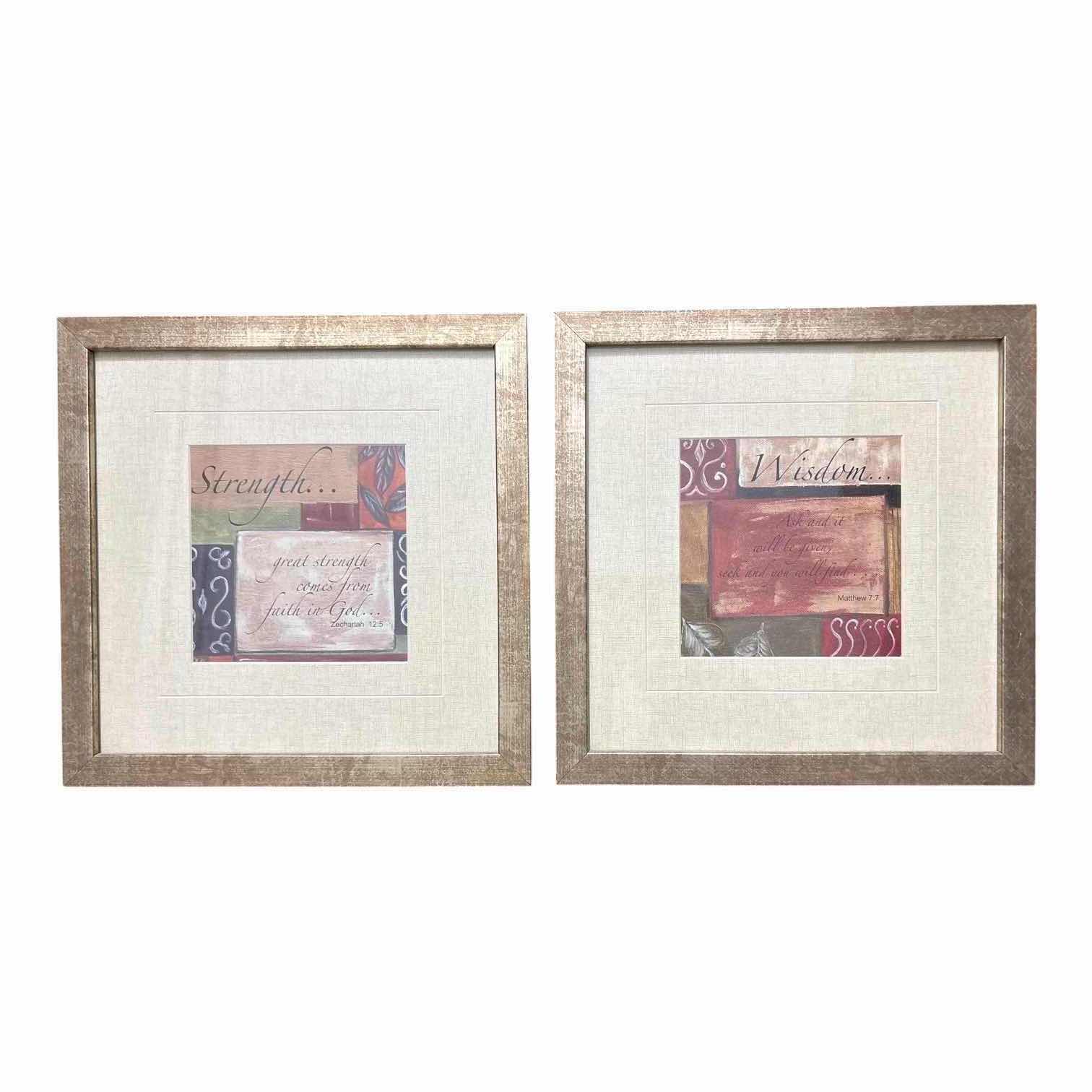 Photo 1 of (4)PCS HOME INSPIRATION WALL ART 13.5”X13.5”