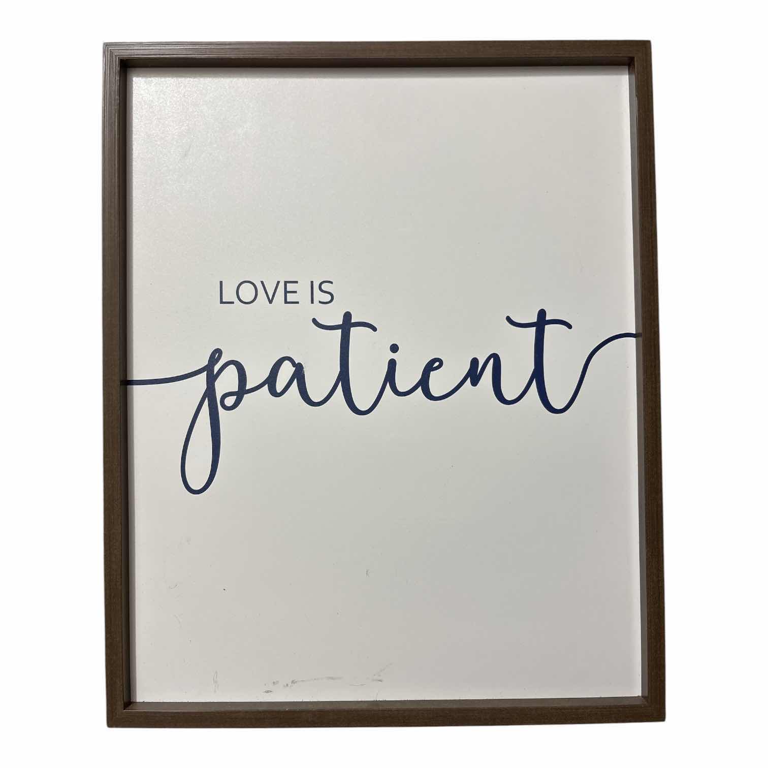 Photo 1 of (2)PCS LOVE PATIENT AND KIND WALL ART 17”X21”