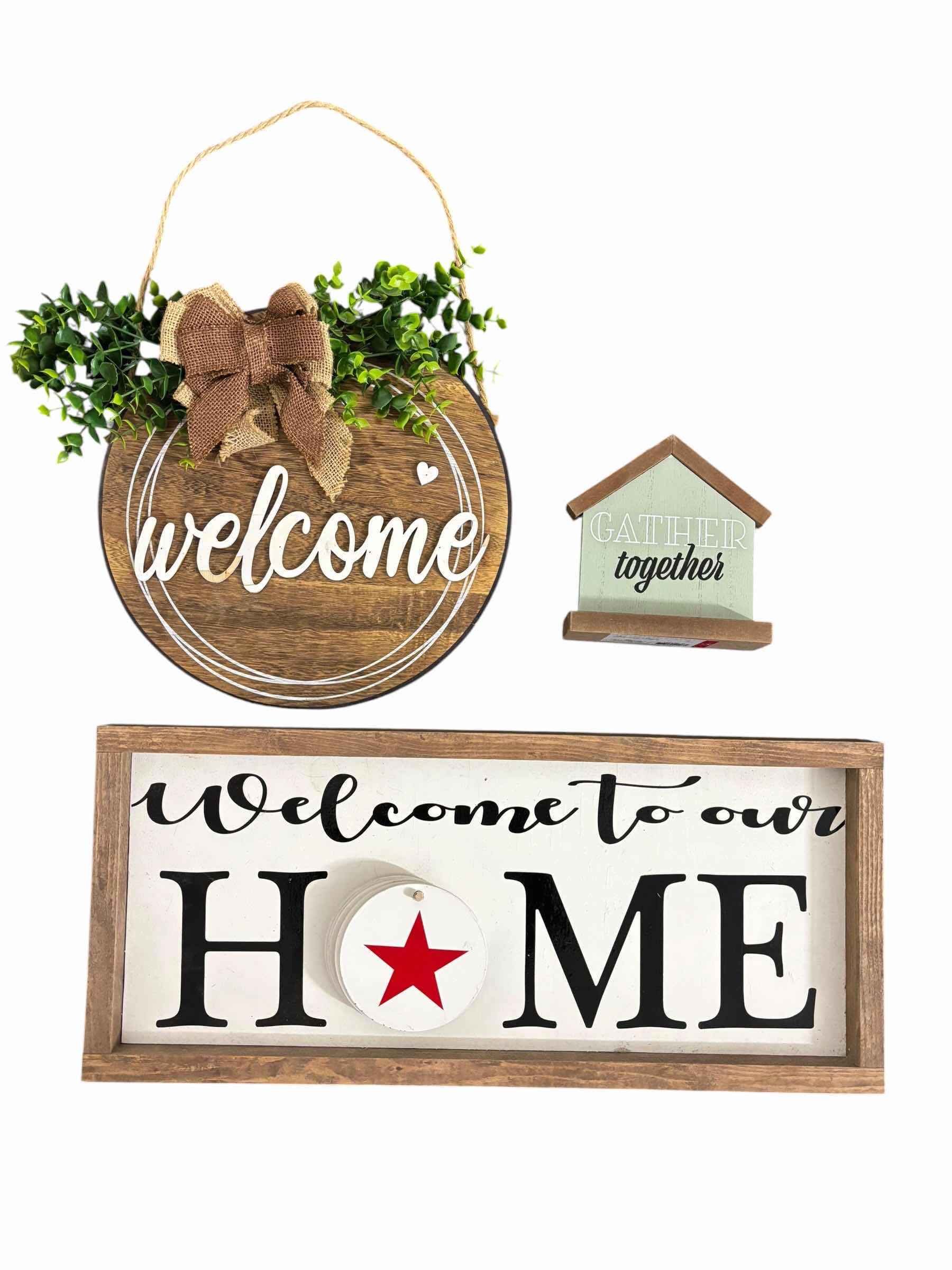 Photo 1 of WELCOME 21”L & HOME SIGNS (3)