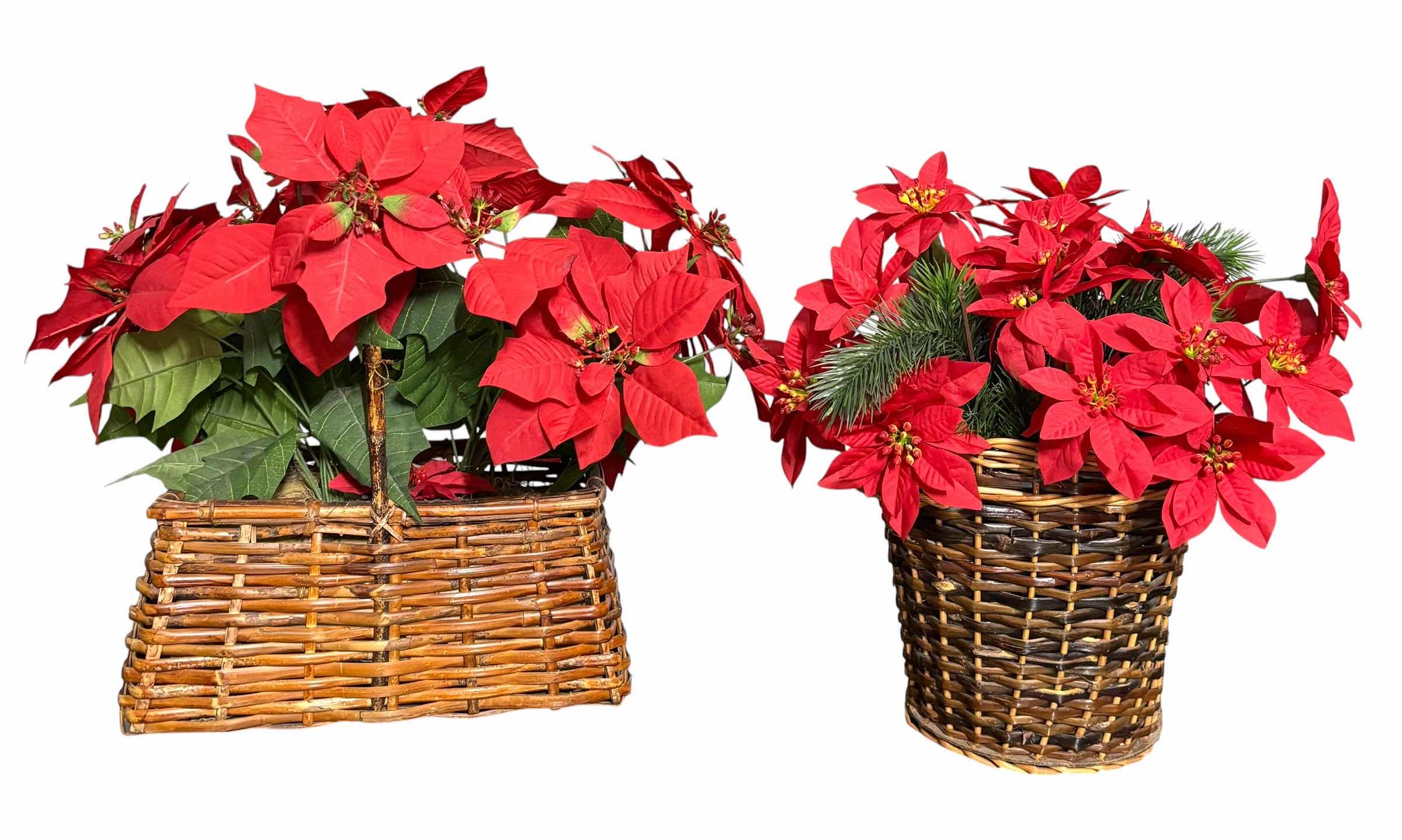 Photo 1 of COLLECTION OF POINSETTIA ARTIFICIAL FLOWER ARRANGEMENTS (7)