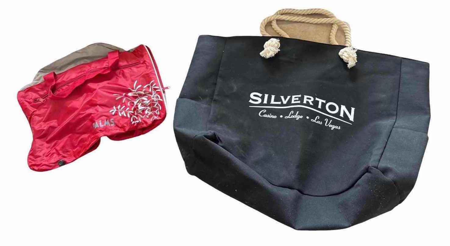 Photo 1 of (4)PCS ASSORTED TRAVEL & DUFFEL BAGS – SILVERTON, PALMS H19”