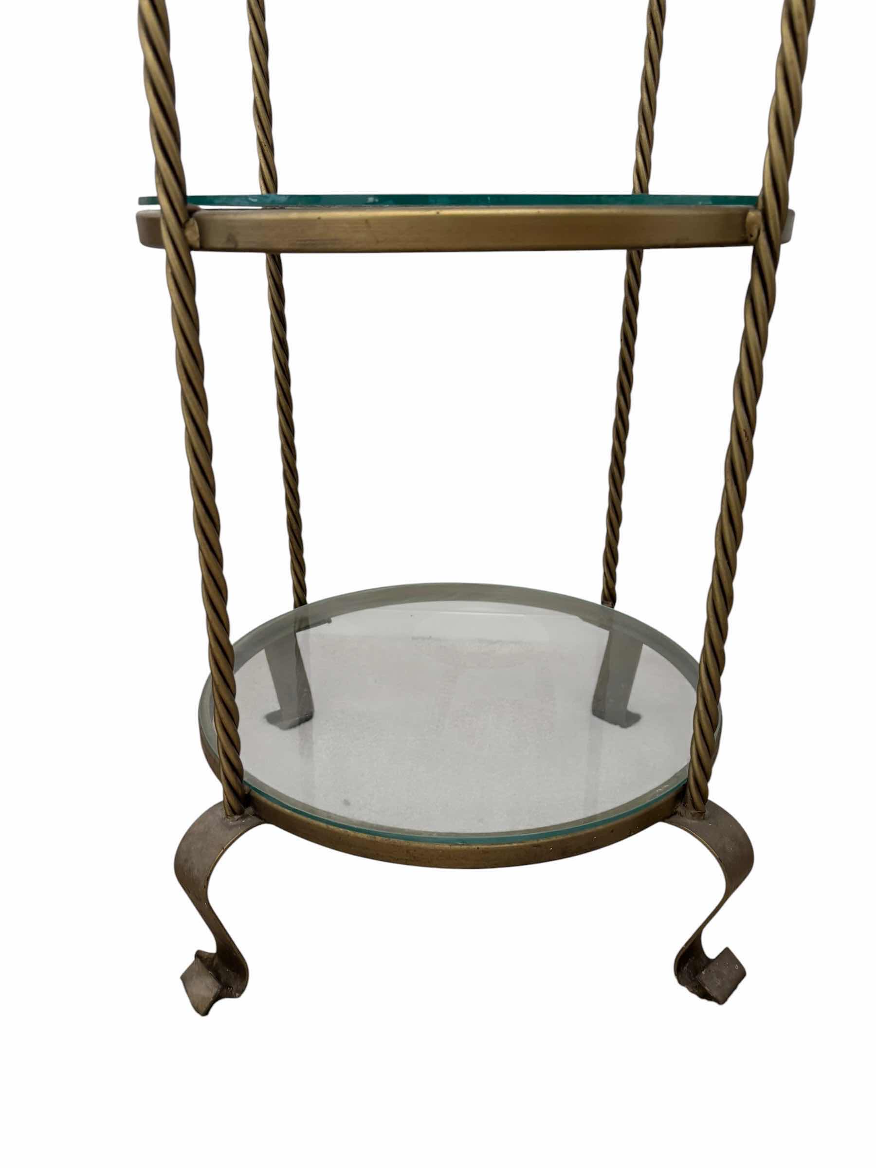 Photo 1 of VINTAGE WROUGHT IRON & GLASS ETAGERE H70”