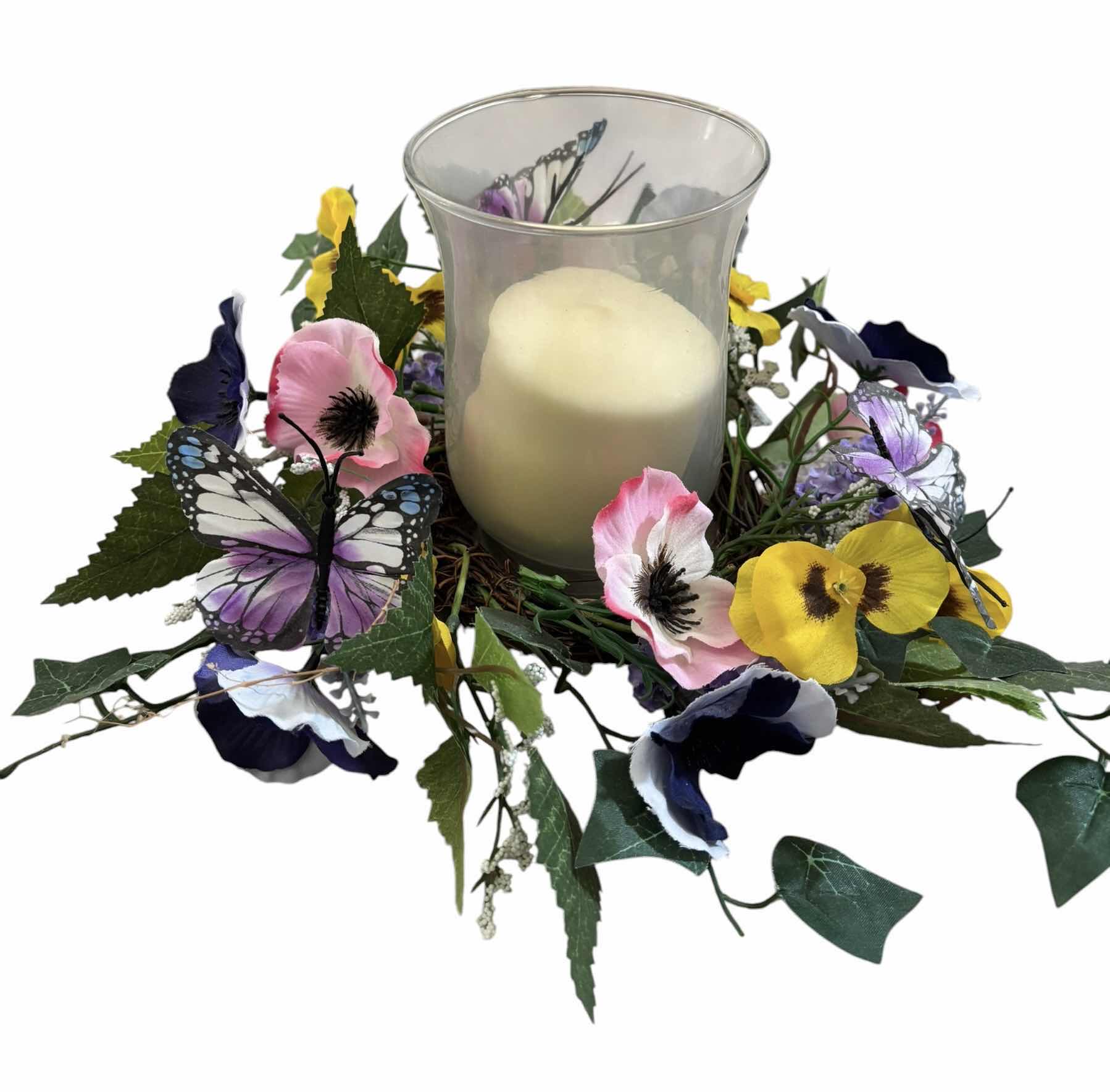 Photo 1 of FLOWER CENTERPIECES WITH CANDLES (2) H6”