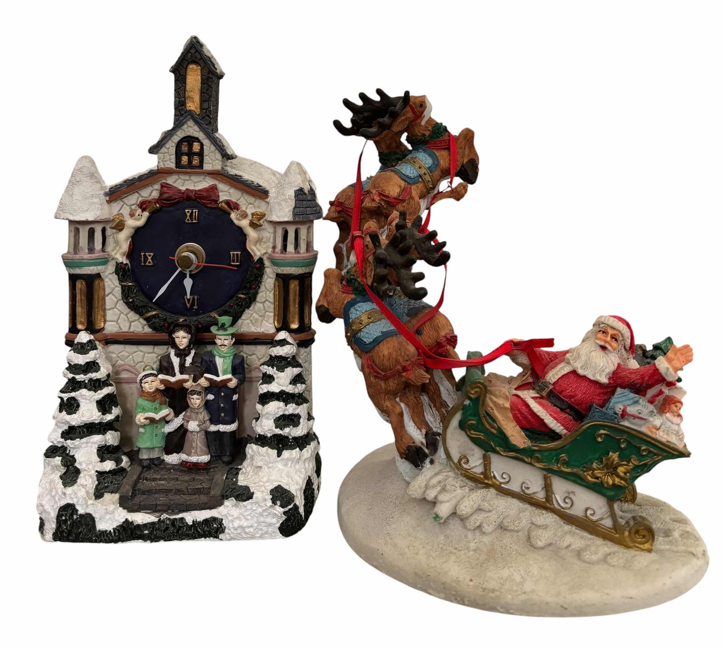 Photo 1 of COLLECTIBLE CHRISTMAS THEMED FIGURINES (2) H8” $60