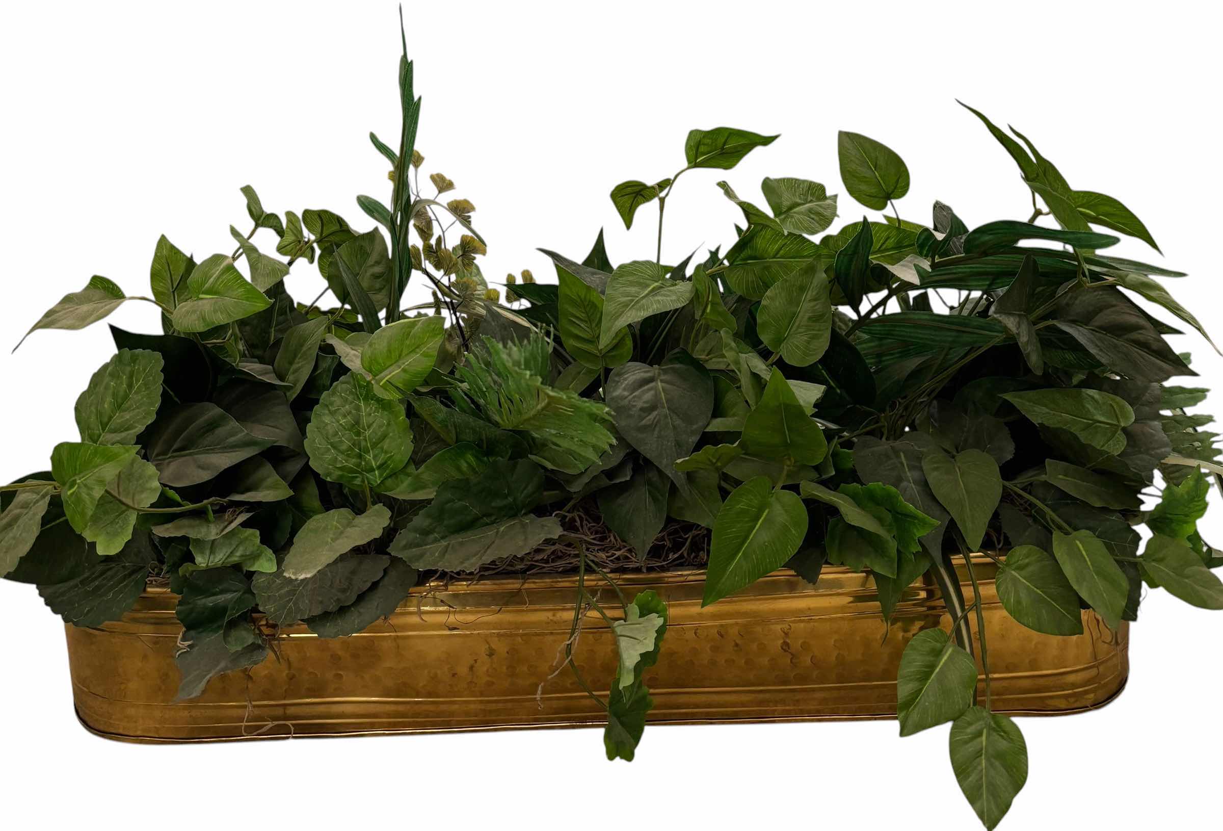 Photo 1 of ARTIFICIAL PLANT IN METAL CONTAINER 24”L