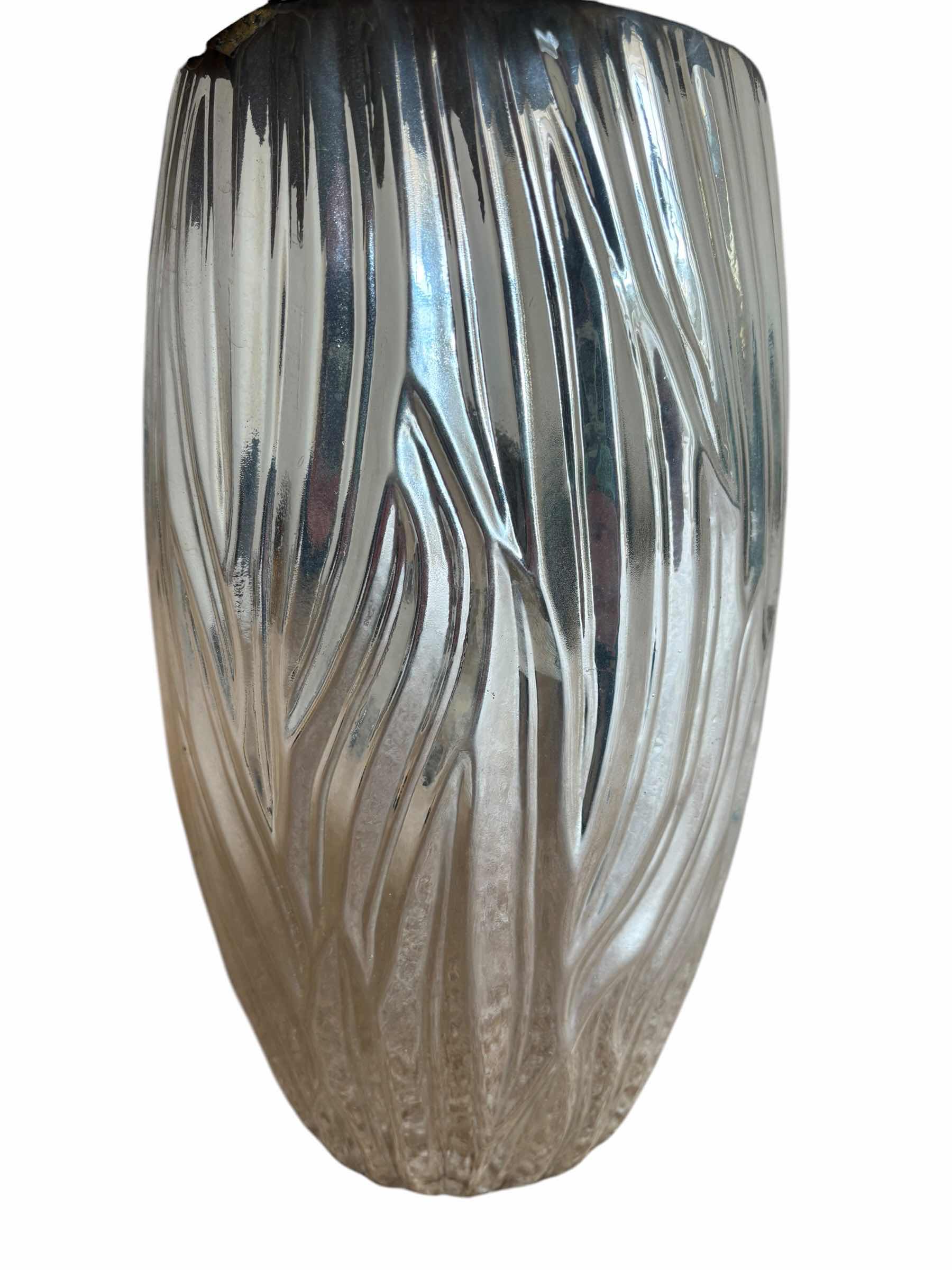 Photo 1 of GOLD TONE VASE WITH ARTIFICIAL FLOWERS H19”
