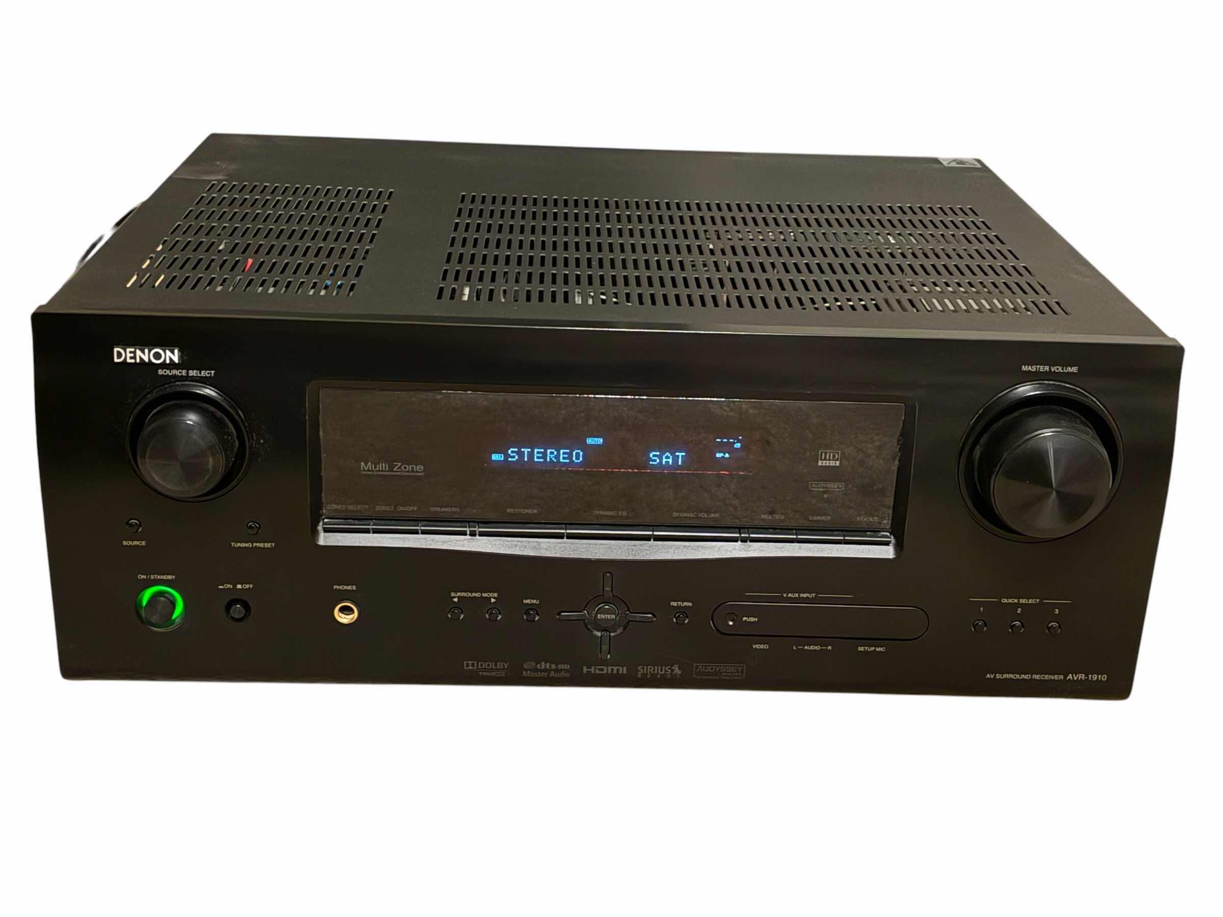 Photo 1 of DENON AV SURROUND RECEIVER W REMOTE AVR-1910