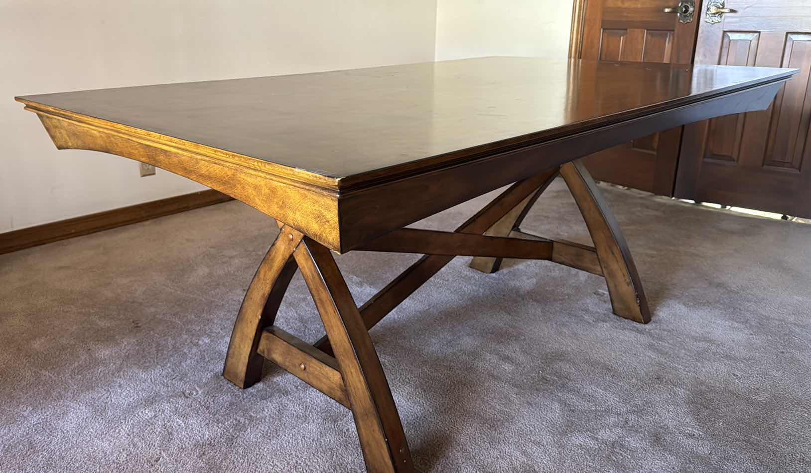 Photo 2 of SOLID WOOD DINING TABLE  42” X 72”