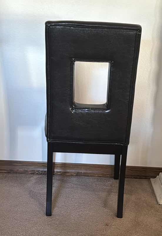 Photo 3 of BLACK CONTEMPORARY SIDE CHAIR W UPHOLSTERED SEAT & BACK