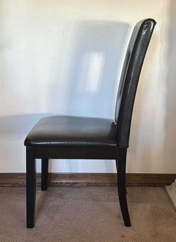 Photo 2 of BLACK CONTEMPORARY SIDE CHAIR W UPHOLSTERED SEAT & BACK