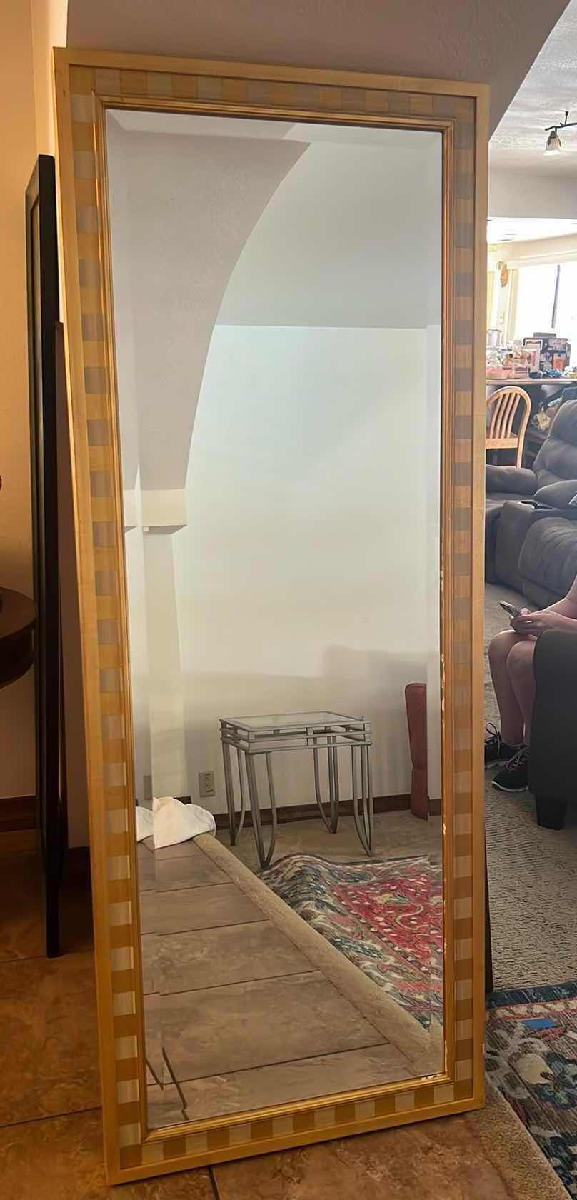 Photo 1 of GOLD WOOD FRAMED FREE-STANDING MIRROR 26" x 68"