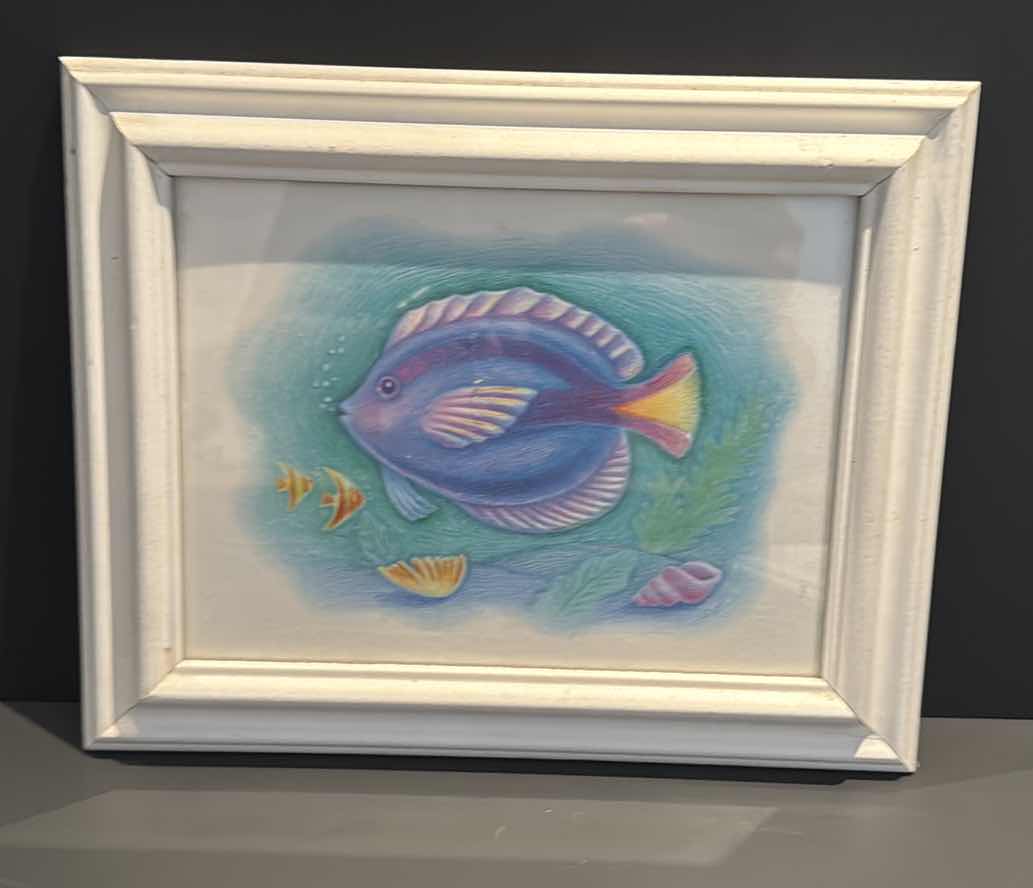 Photo 3 of PAIR OF FRAMED FISH ART 
8”X 10”