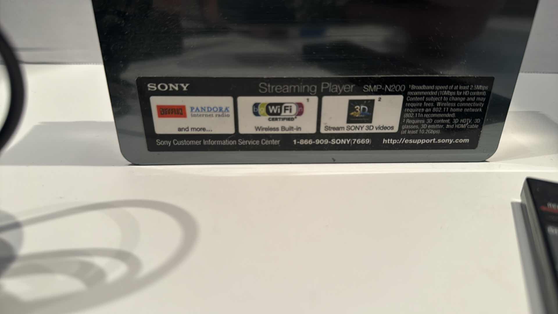 Photo 2 of SONY STREAMING PLAYER WITH REMOTE