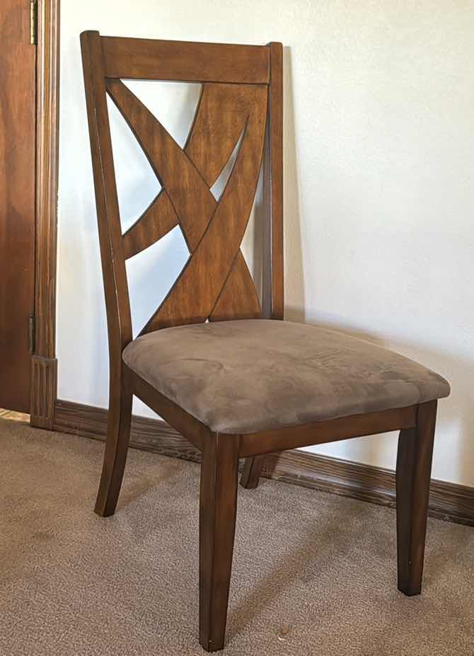 Photo 2 of SOLID WOOD MODERN SIDE CHAIR W PADDED SEAT