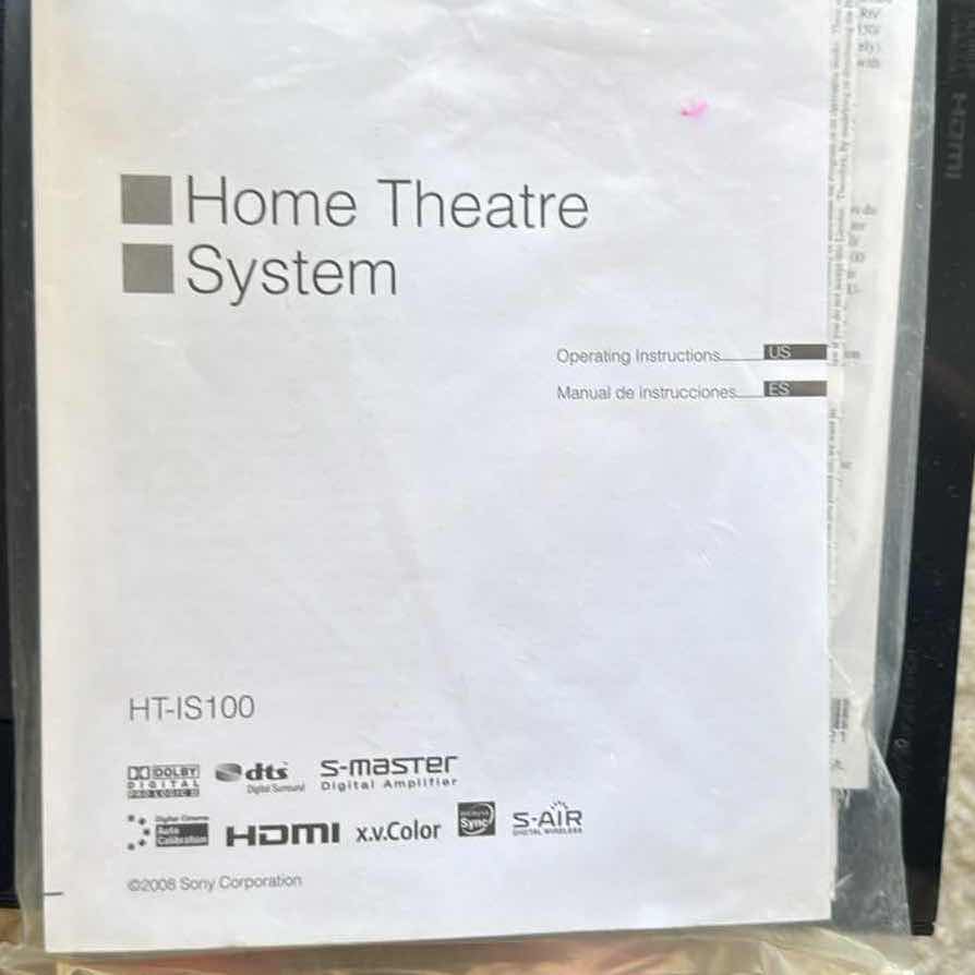 Photo 2 of SONY HOME THEATRE SYSTEM HT-IS100 