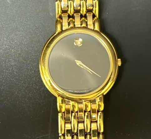 Photo 2 of MOVADO  WOMANS MUSEUM CLASSIC YELLOW GOLD PVD FINISHED SWISS WATCH.