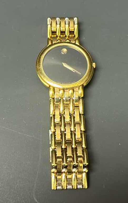 Photo 1 of MOVADO  WOMANS MUSEUM CLASSIC YELLOW GOLD PVD FINISHED SWISS WATCH.