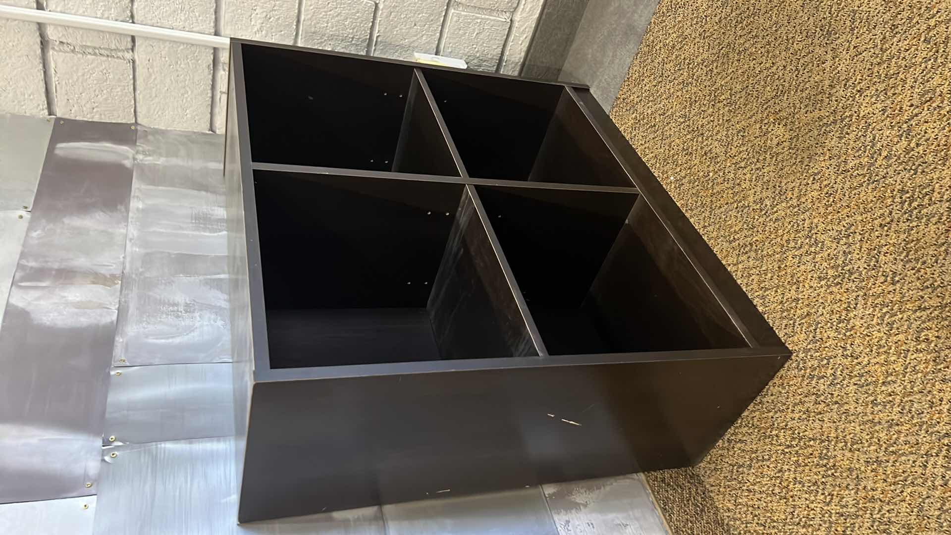 Photo 3 of IKEA BLACK 4 CUBBY SHELF UNIT  31" x 11" H29"