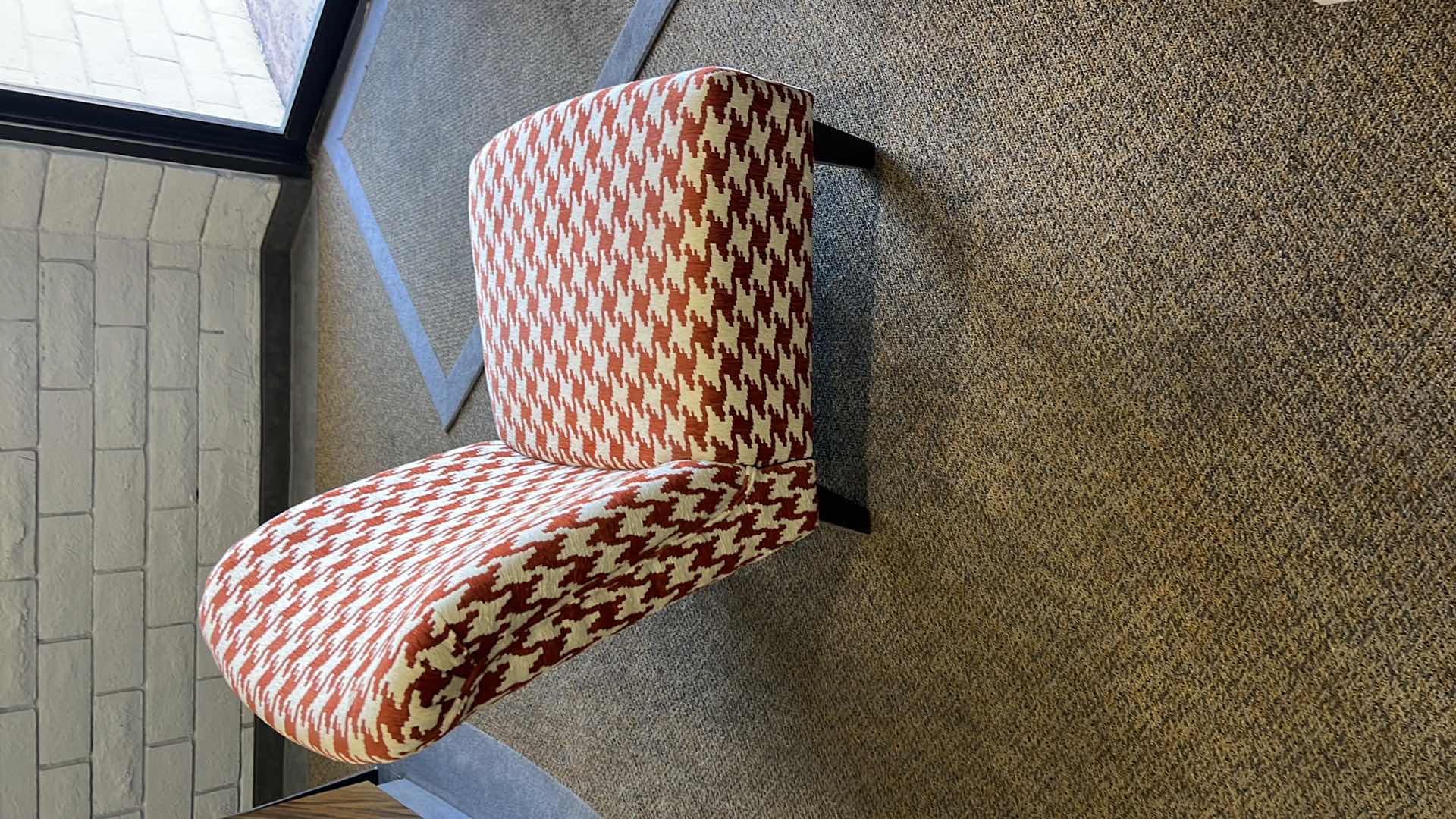 Photo 2 of ANNA HOUNDSTOOTH RUST ACCENT CHAIR