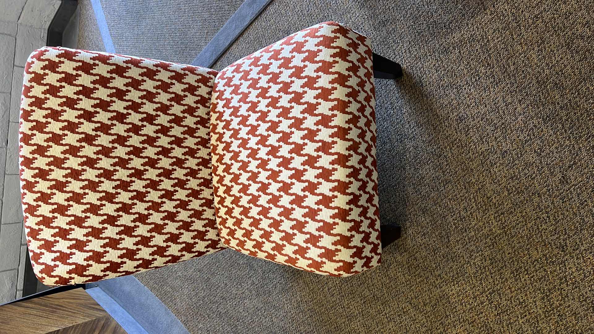 Photo 1 of ANNA HOUNDSTOOTH RUST ACCENT CHAIR