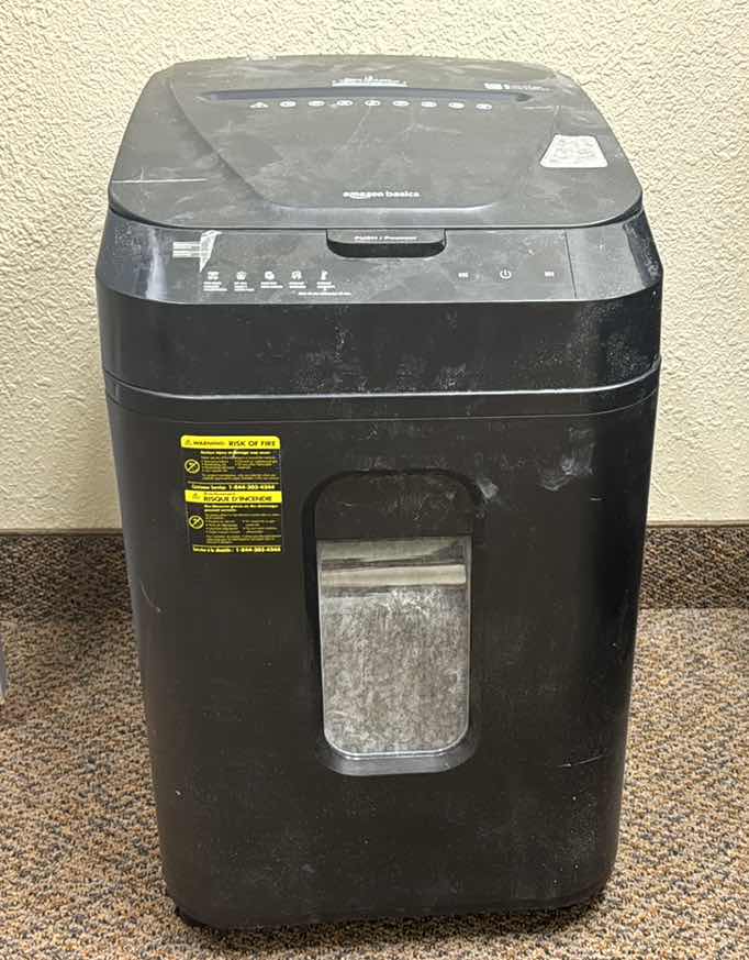 Photo 1 of AMAZON BASIC PAPER SHREDDER