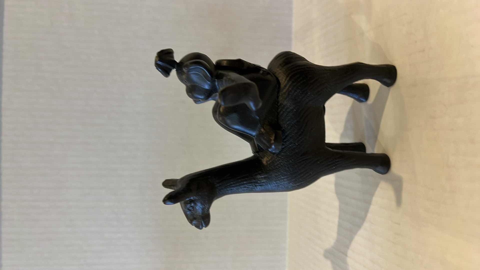 Photo 1 of IKEA "MONKEY RIDING A LLAMA" BLACK STATUE  H5”