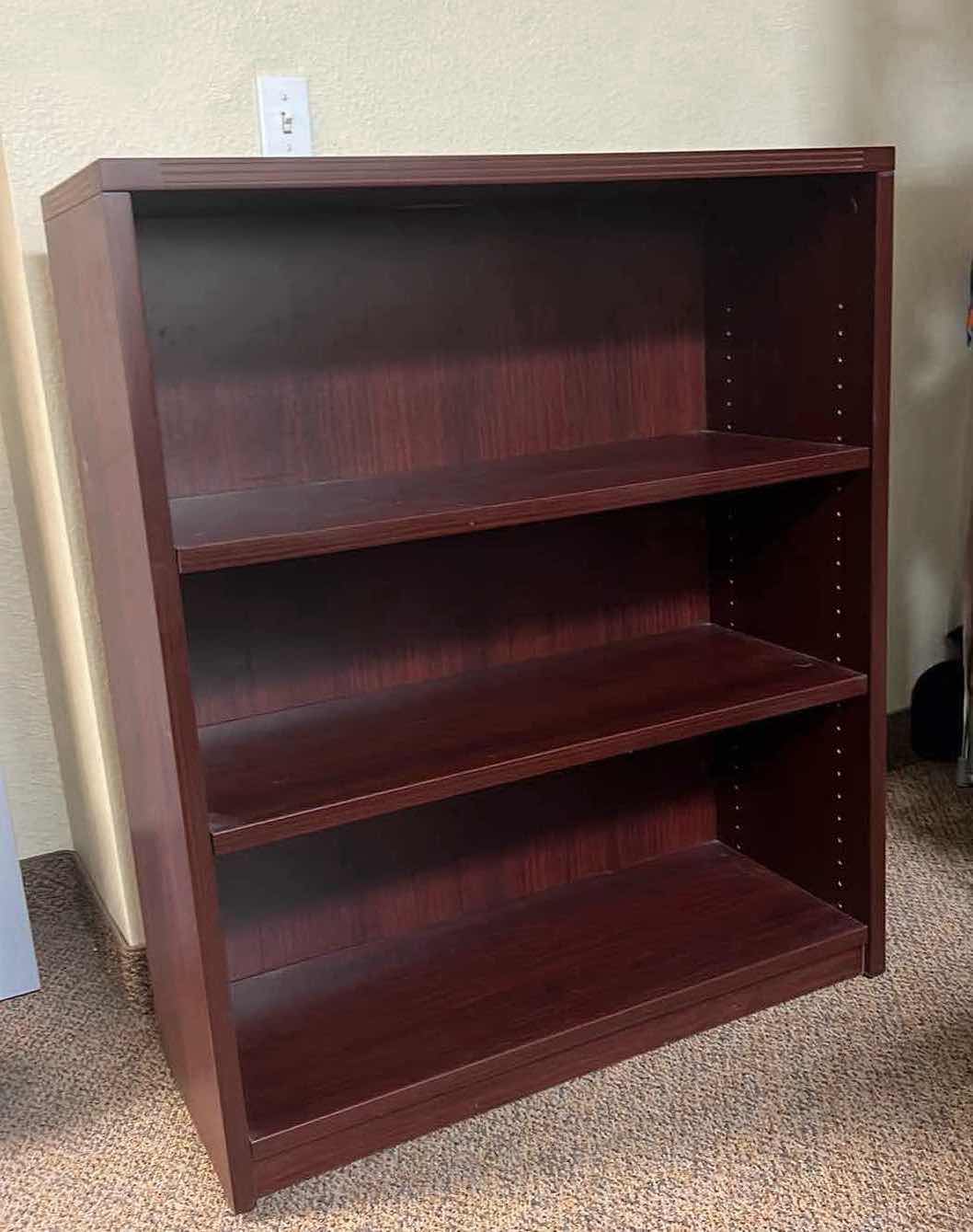 Photo 2 of CHERRY WOOD VENEER  BOOKCASE 34" X 12" H48"