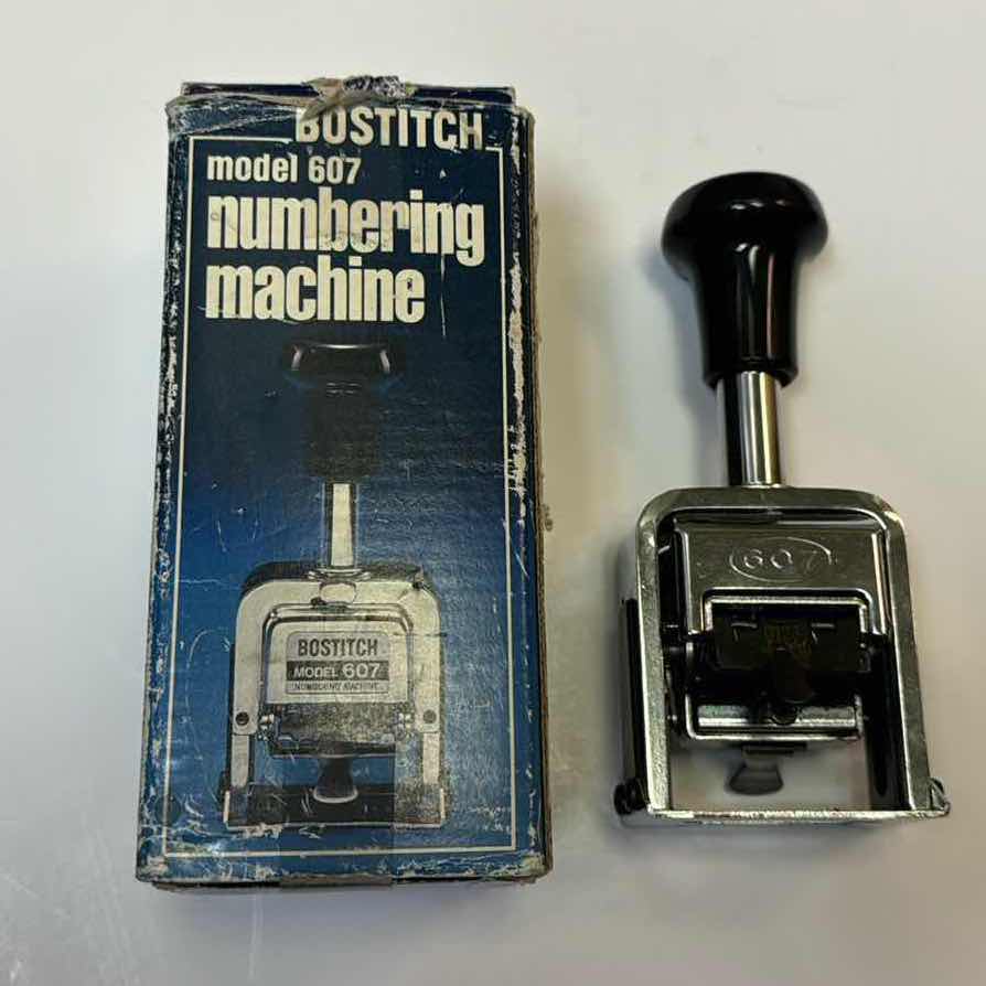 Photo 1 of BOSTICH NUMBERING MACHINE MODEL 607