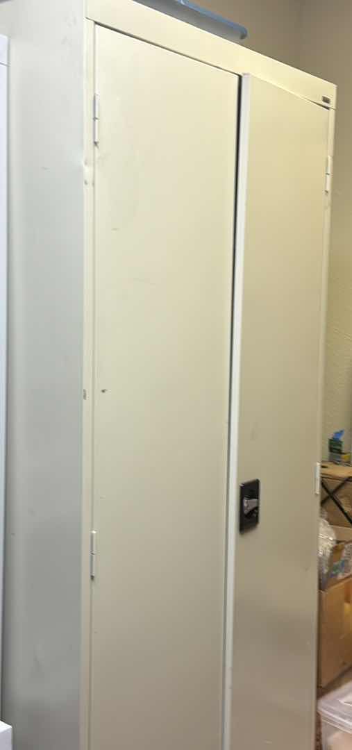 Photo 2 of METAL LOCKER ARMOIRE CABINET 36”X 78” (CONTENTS NOT INCLUDED)