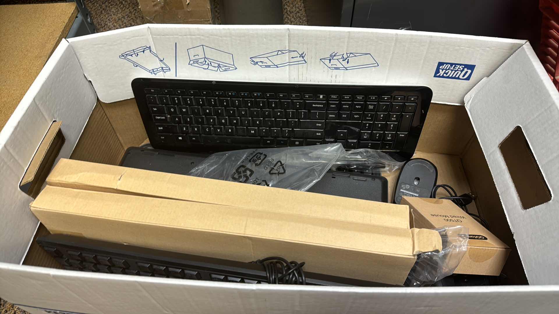 Photo 1 of BOX OF COMPUTER KEYBOARDS & MOUSES