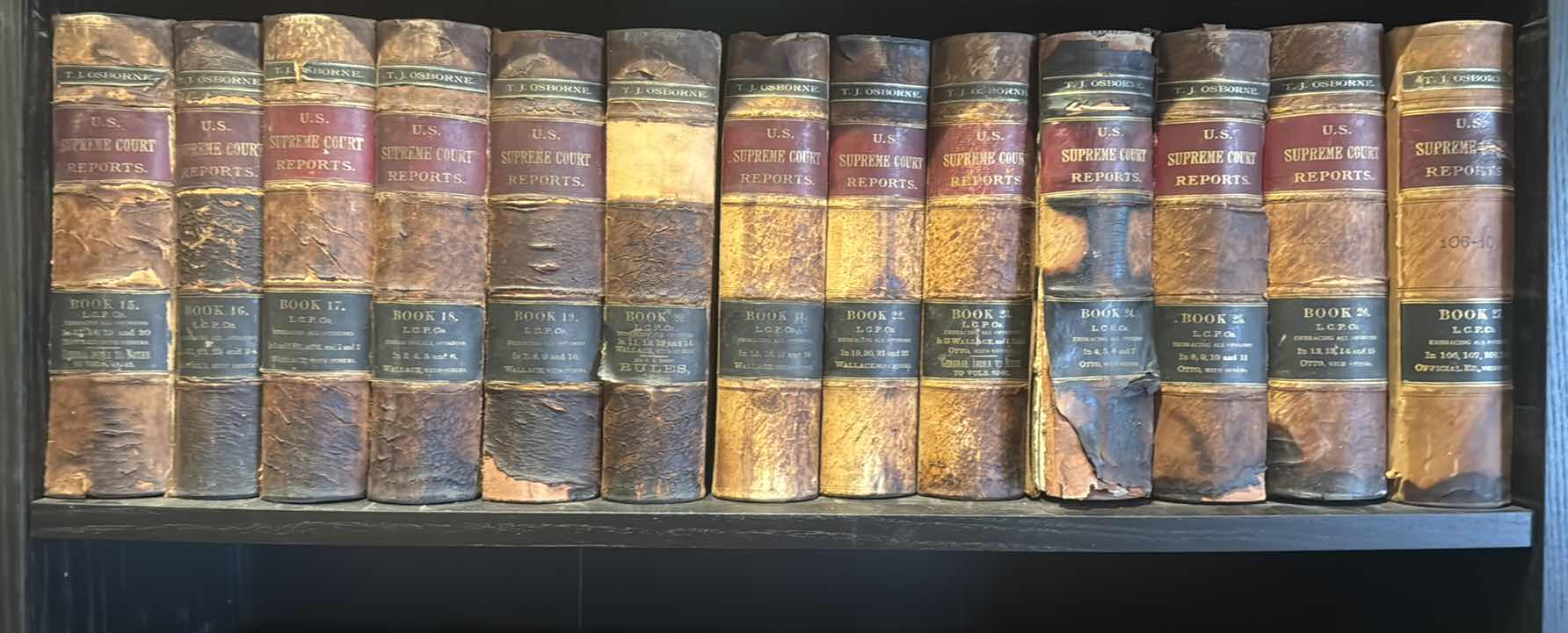 Photo 3 of 7-RARE ANTIQUE "SUPREME COURT SUPREME COURT REPORTS" PUBLISHED 1884, VOLUMES  21-27 ONLY (MORE VOLUMES SOLD SEPARATELY)